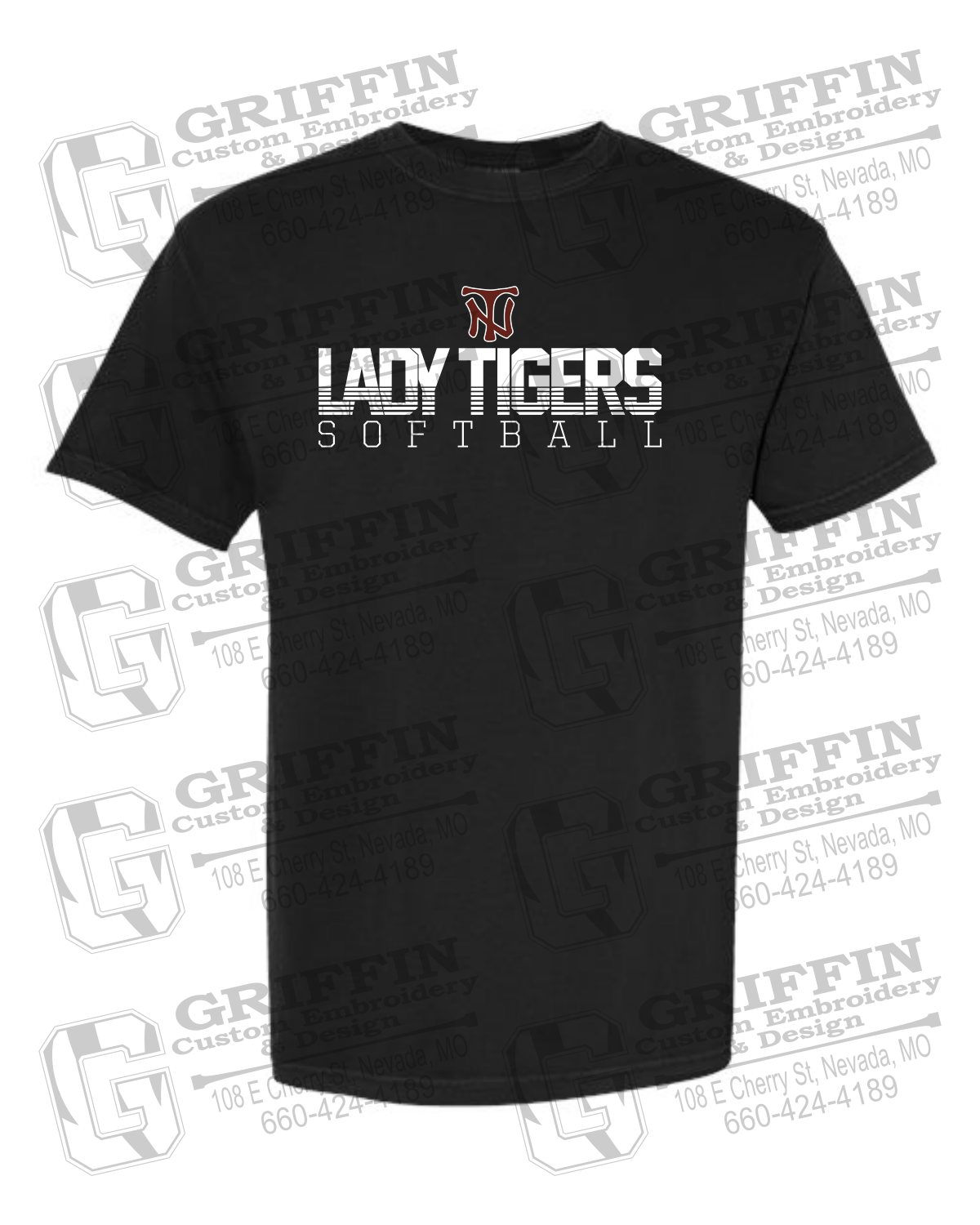 Comfort Colors Short Sleeve T-Shirt - Softball - Nevada Tigers 25-L