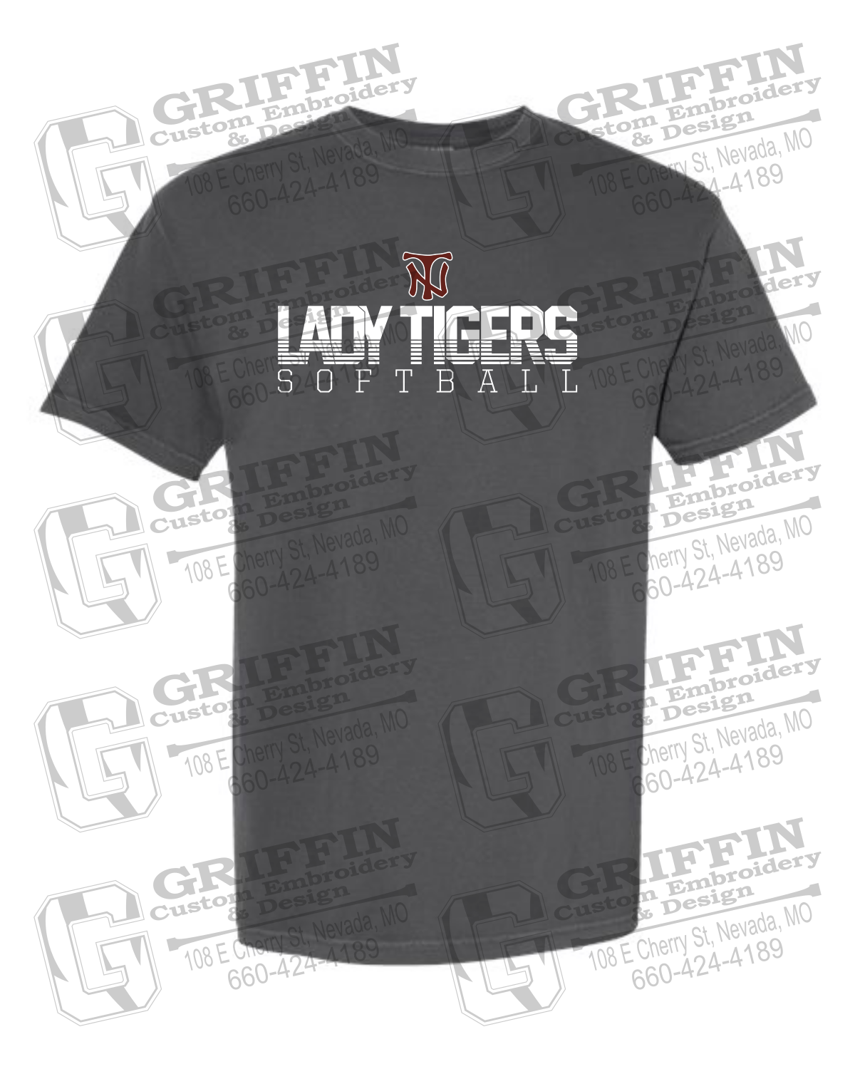 Comfort Colors Short Sleeve T-Shirt - Softball - Nevada Tigers 25-L