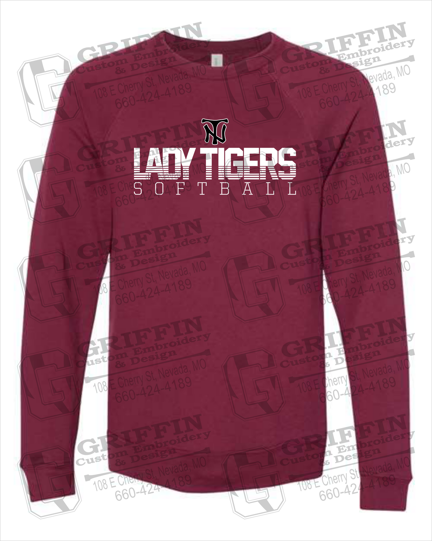 Sponge Fleece Sweatshirt - Softball - Nevada Tigers 25-L