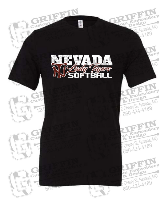 Cotton Short Sleeve T-Shirt - Softball - Nevada Tigers 25-M