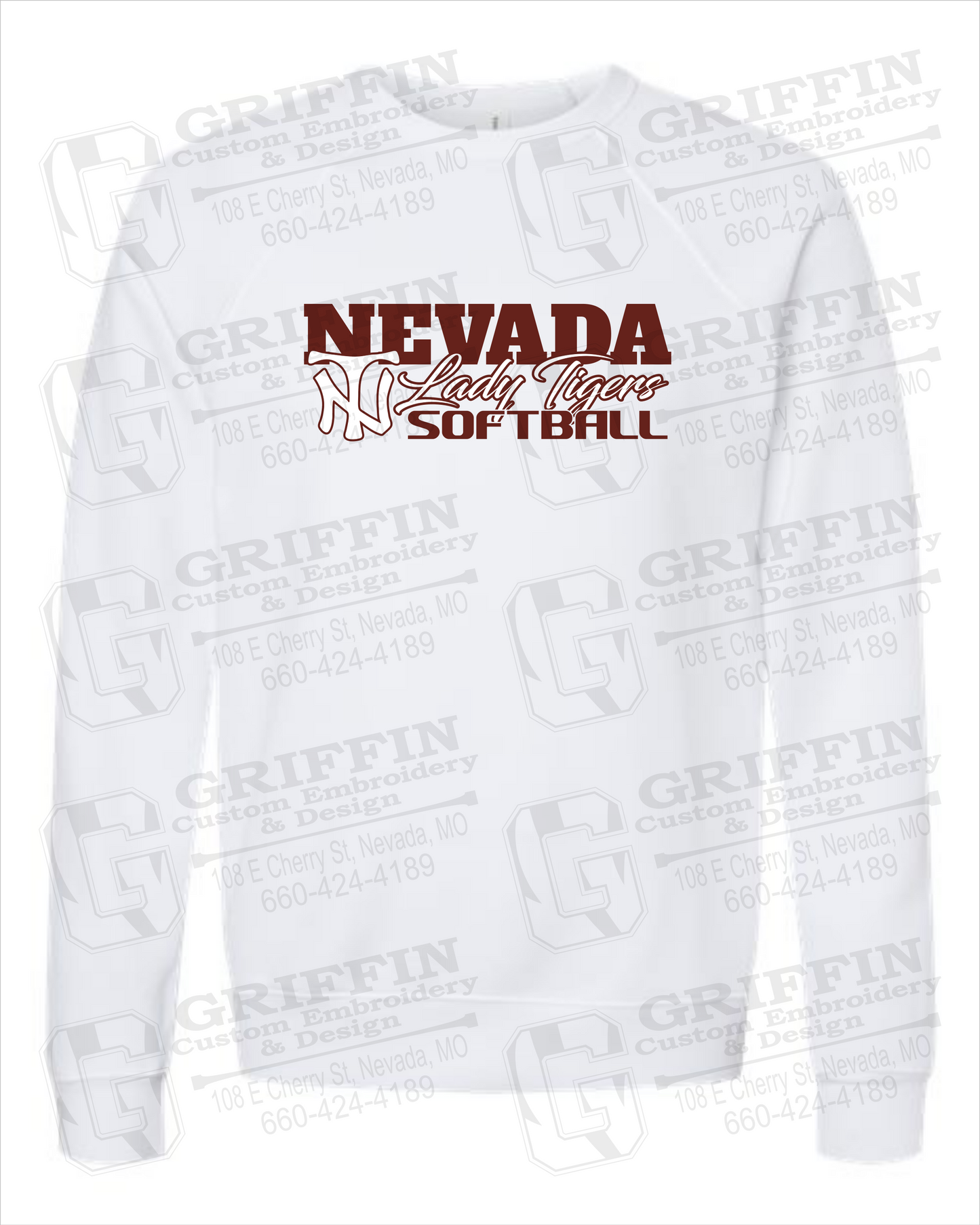 Sponge Fleece Sweatshirt - Softball - Nevada Tigers 25-M