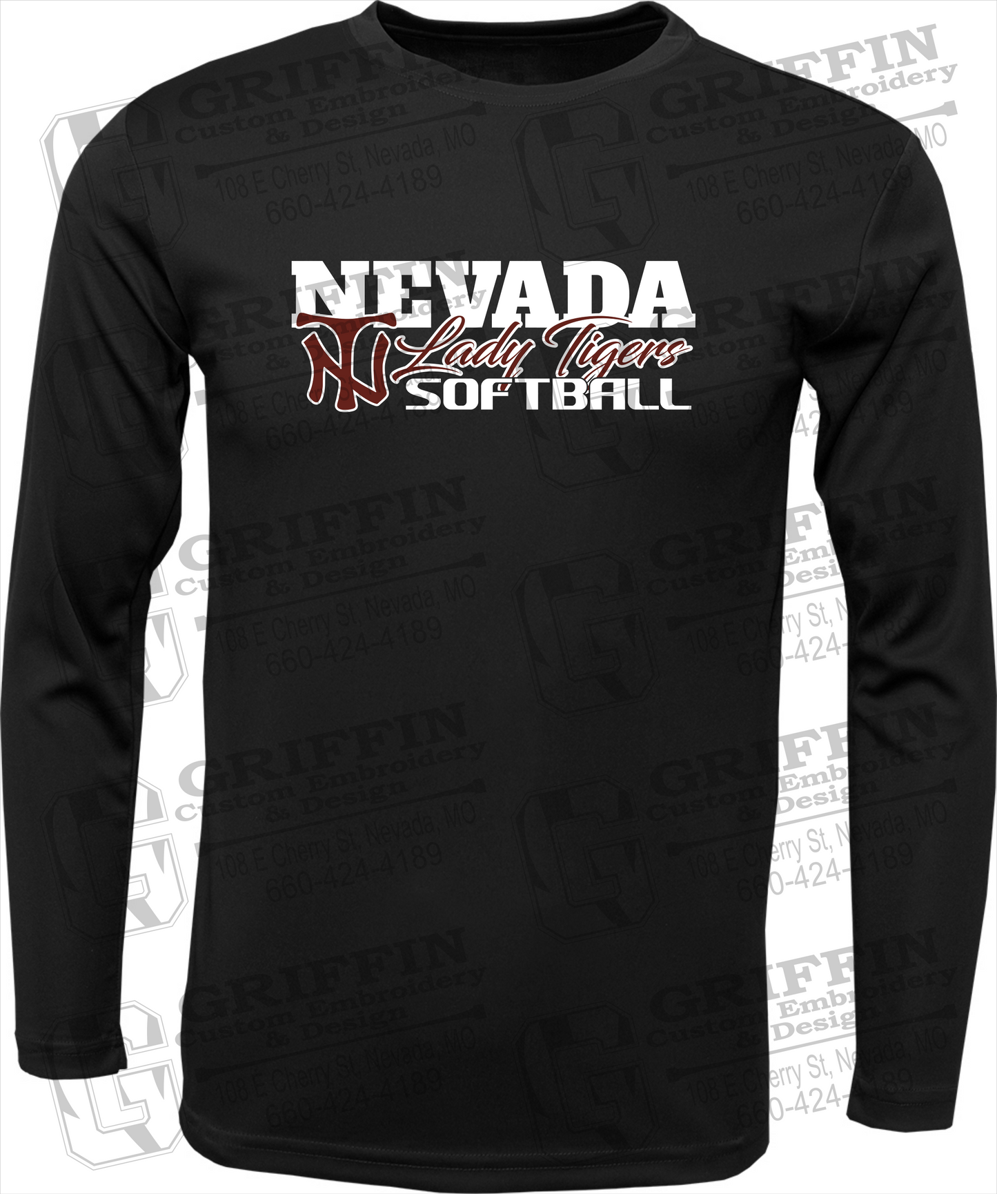 Dry-Fit Long Sleeve T-Shirt - Softball - Nevada Tigers 25-M