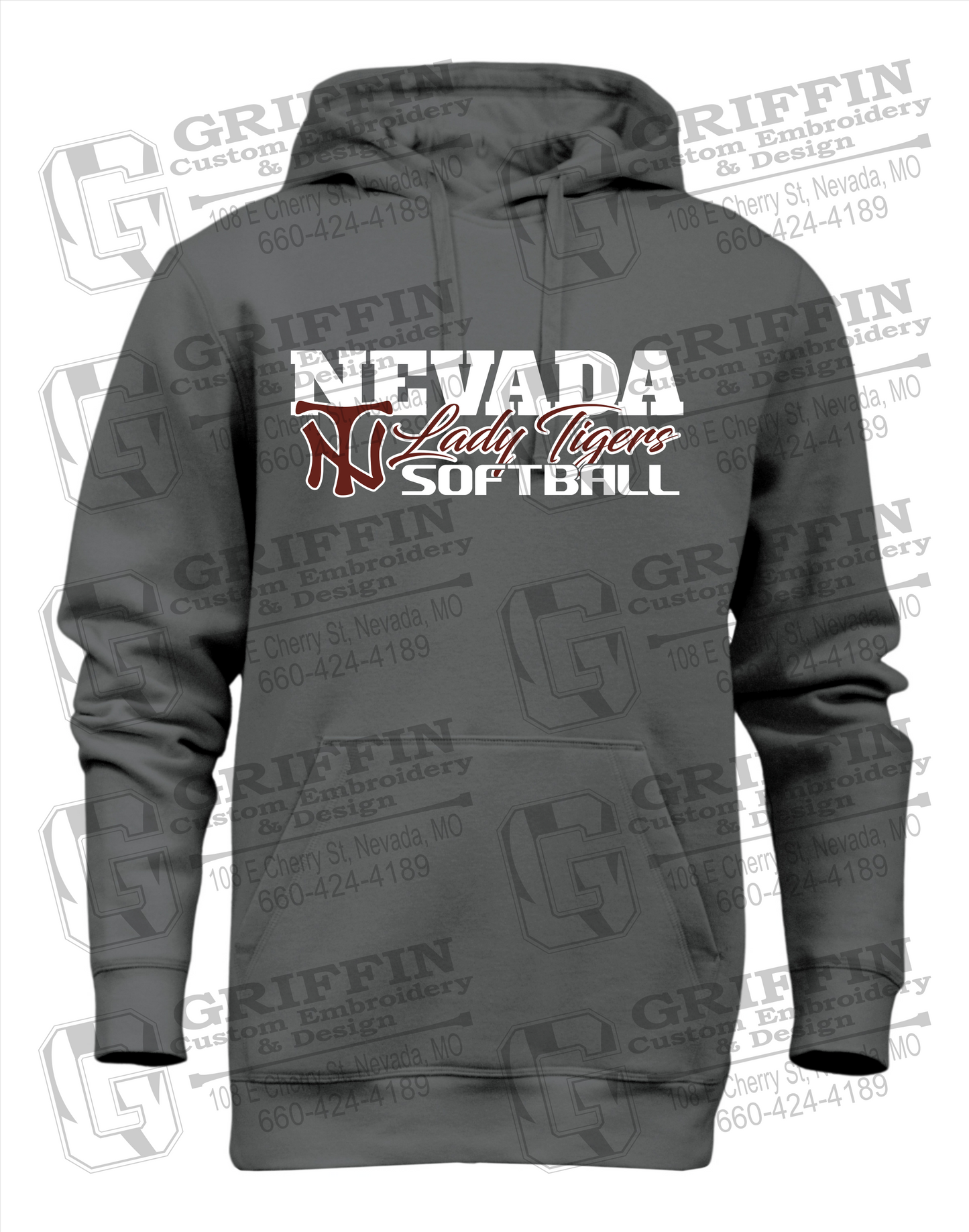 Heavyweight Fleece Hoodie - Softball - Nevada Tigers 25-M