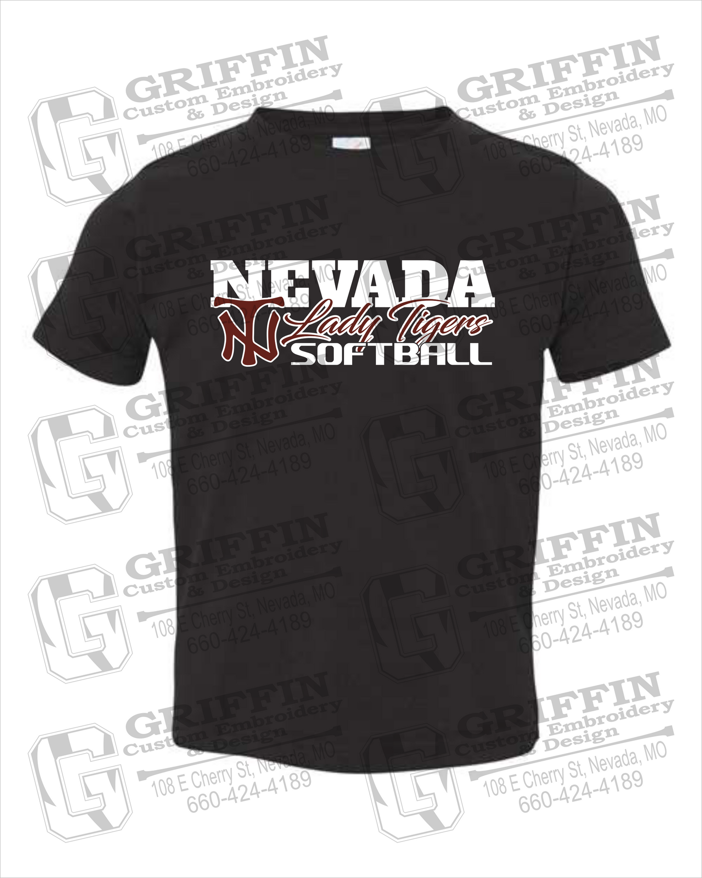 Toddler/Infant Cotton T-Shirt - Softball - Nevada Tigers 25-M