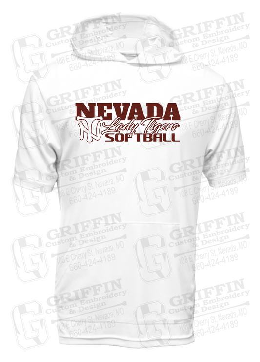 Dry-Fit Short Sleeve T-Shirt Hoodie - Softball - Nevada Tigers 25-M