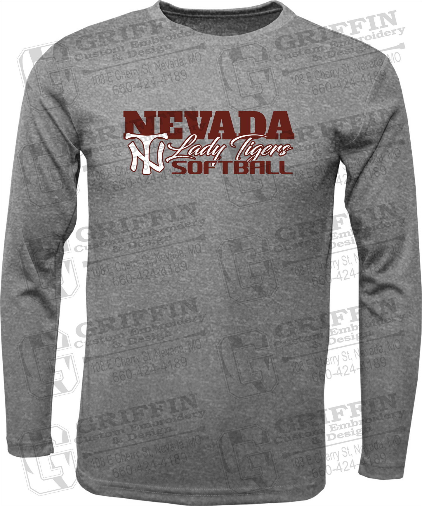 Dry-Fit Long Sleeve T-Shirt - Softball - Nevada Tigers 25-M