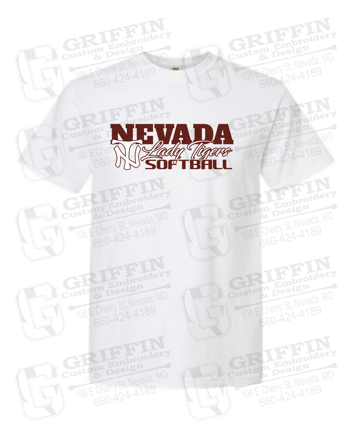 Comfort Colors Short Sleeve T-Shirt - Softball - Nevada Tigers 25-M