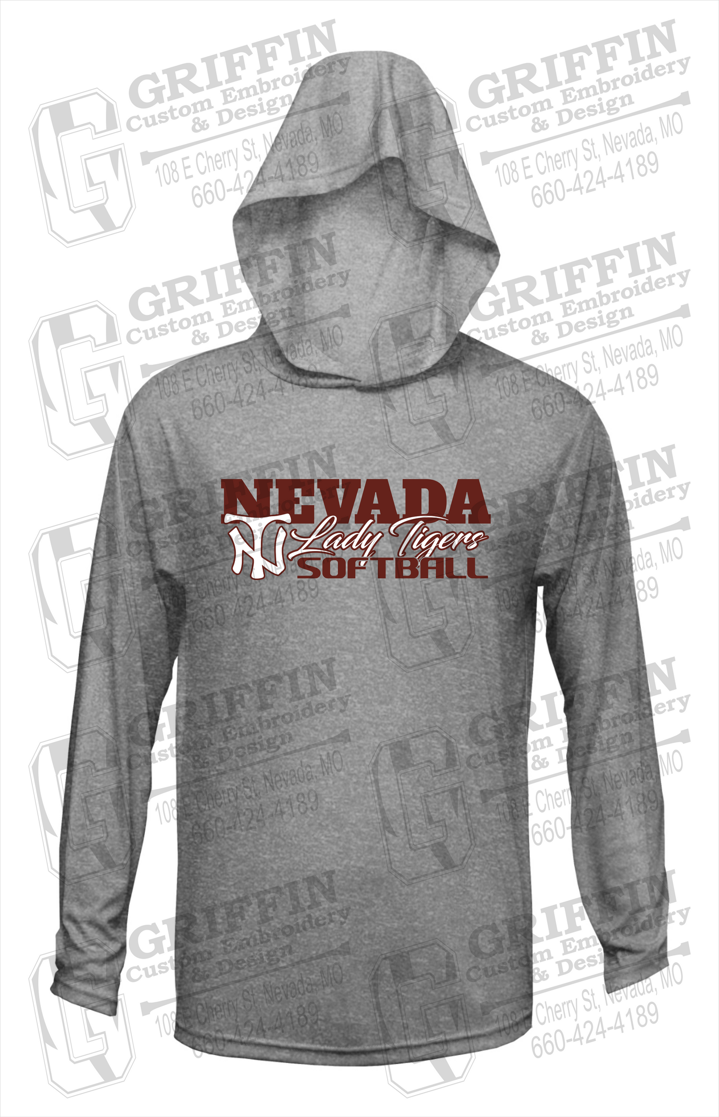 Dry-Fit T-Shirt Hoodie - Softball - Nevada Tigers 25-M