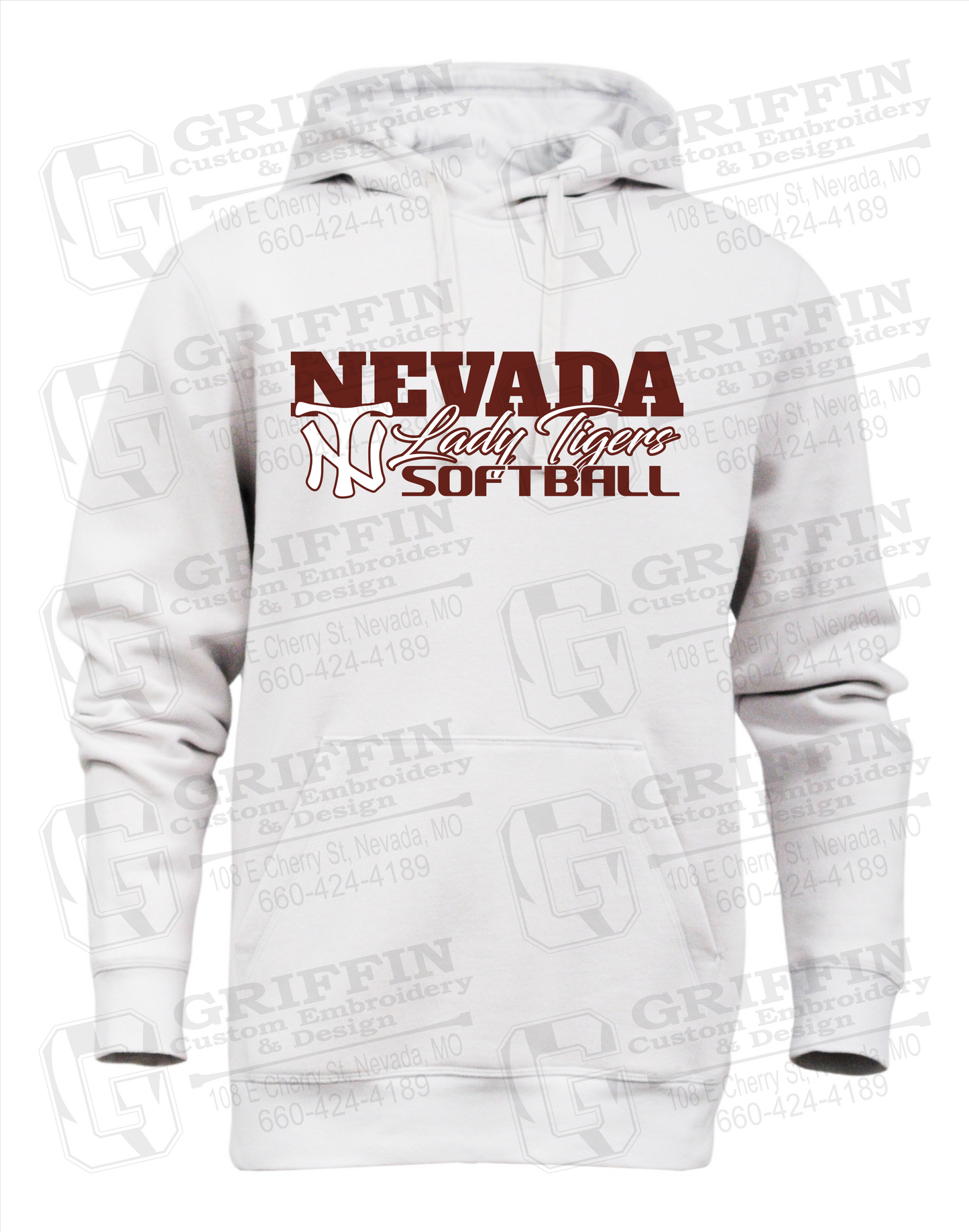 Heavyweight Fleece Hoodie - Softball - Nevada Tigers 25-M