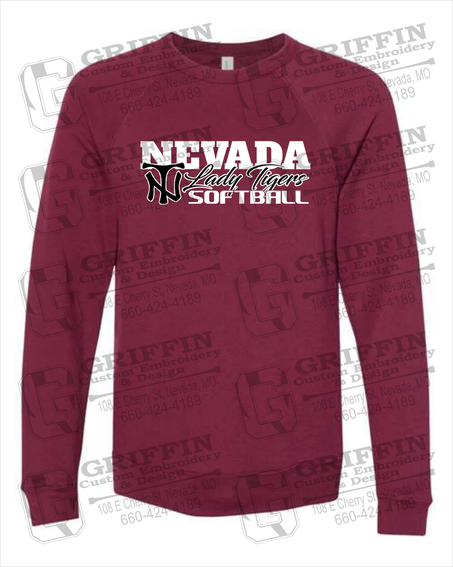 Sponge Fleece Sweatshirt - Softball - Nevada Tigers 25-M