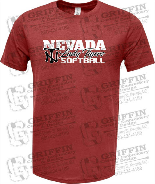 Soft-Tek Short Sleeve T-Shirt - Softball - Nevada Tigers 25-M