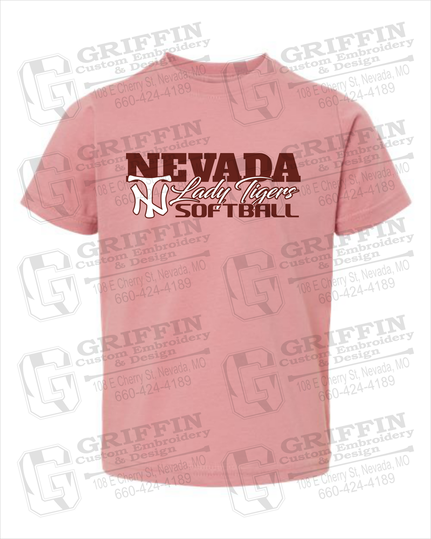 Toddler/Infant Cotton T-Shirt - Softball - Nevada Tigers 25-M