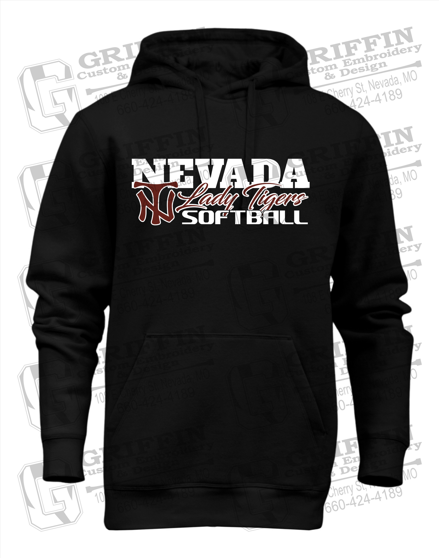 Heavyweight Fleece Hoodie - Softball - Nevada Tigers 25-M