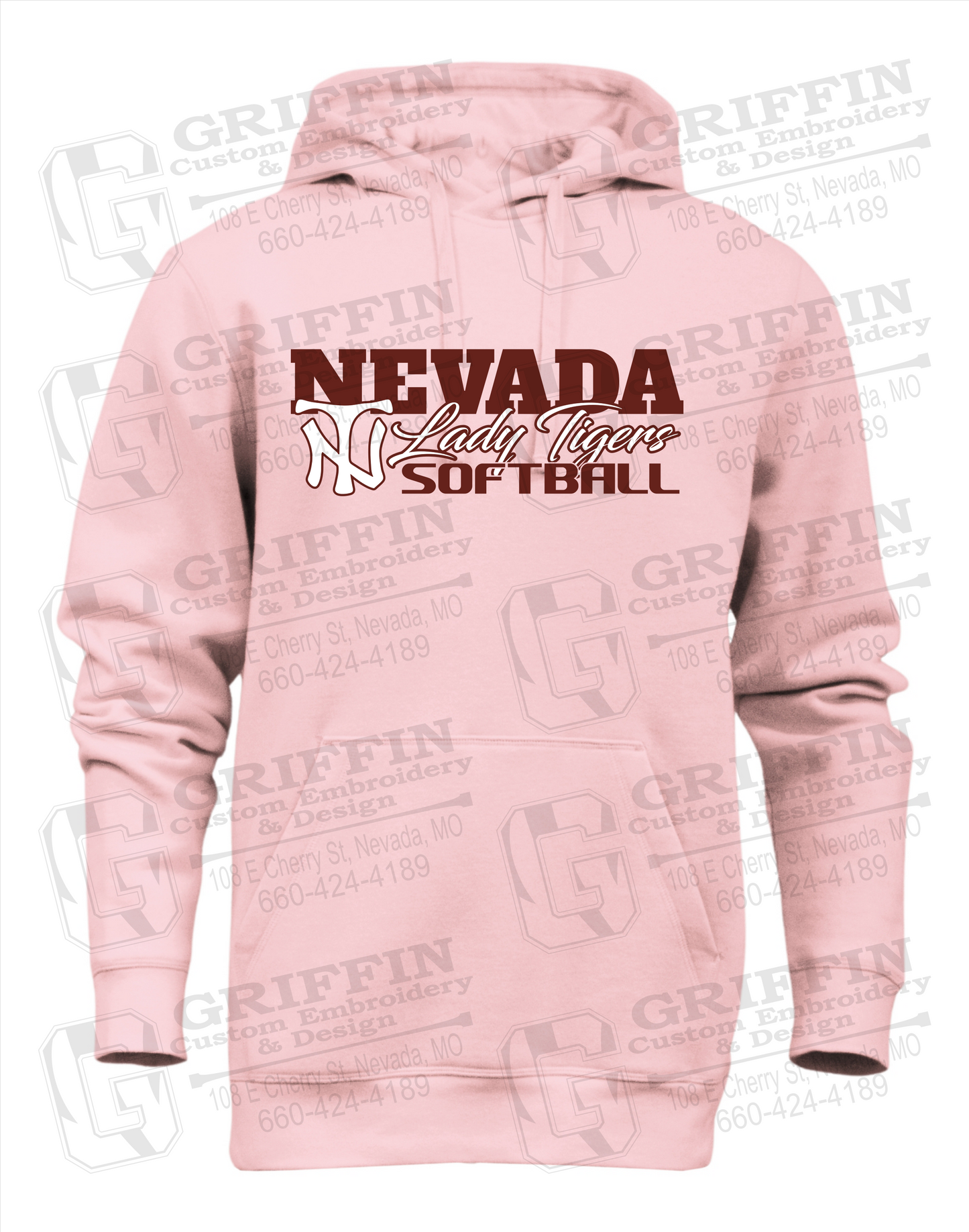 Heavyweight Fleece Hoodie - Softball - Nevada Tigers 25-M