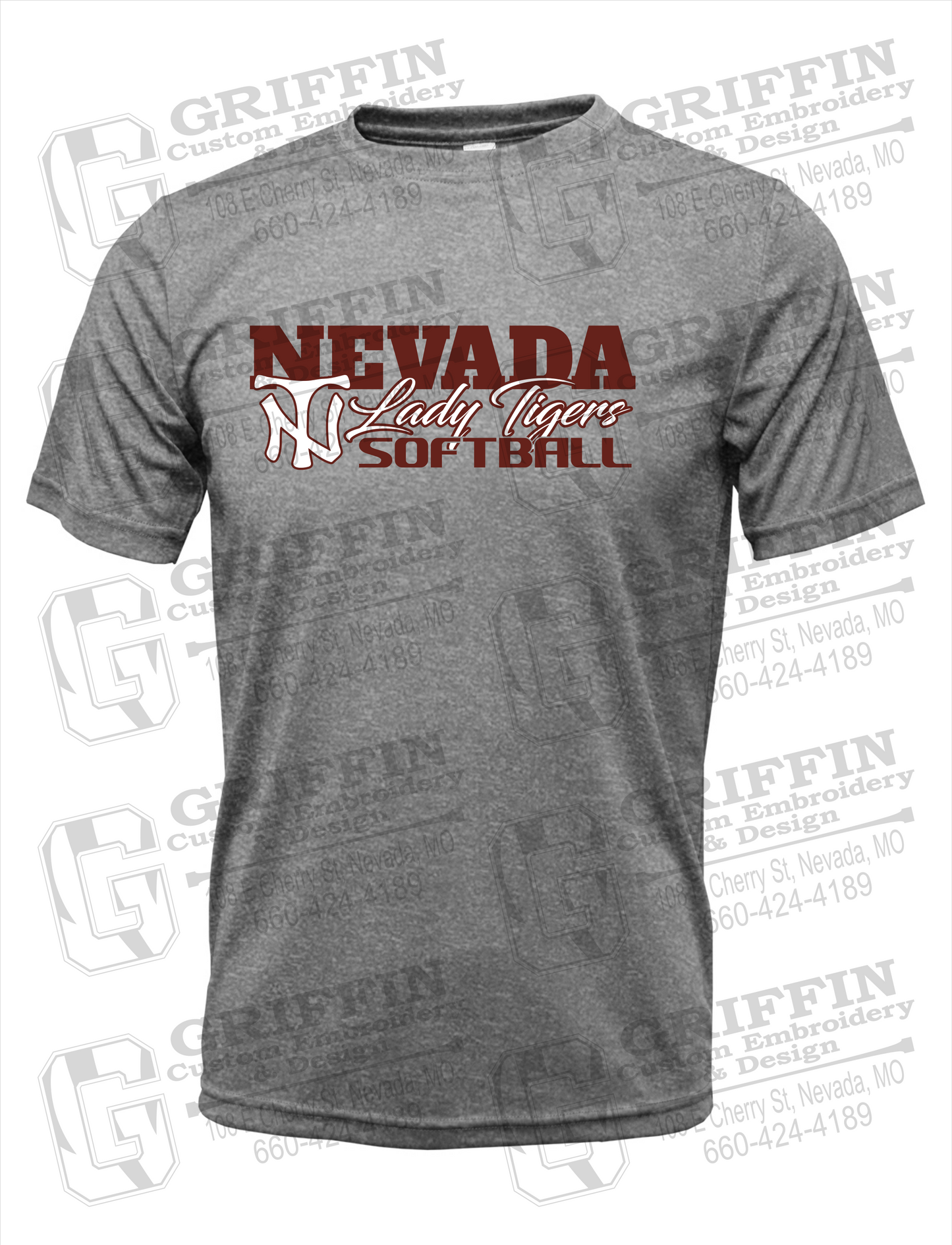 Dry-Fit Short Sleeve T-Shirt - Softball - Nevada Tigers 25-M