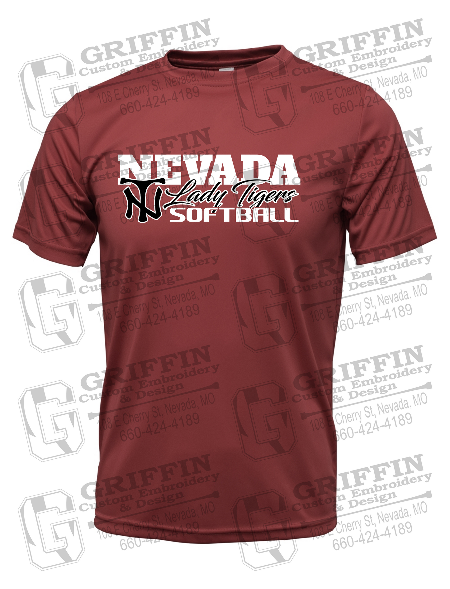 Dry-Fit Short Sleeve T-Shirt - Softball - Nevada Tigers 25-M