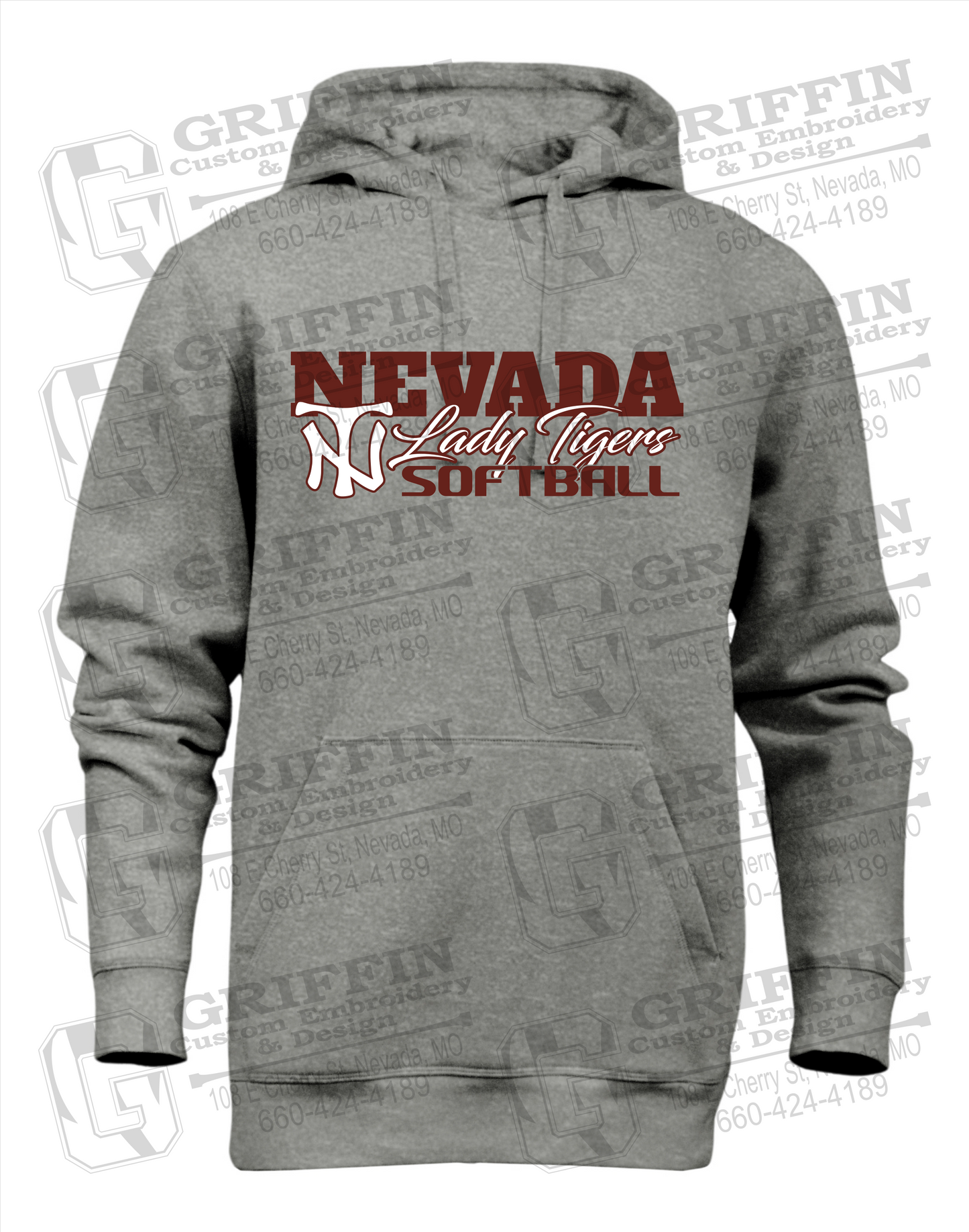 Heavyweight Fleece Hoodie - Softball - Nevada Tigers 25-M