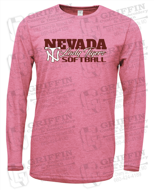 Soft-Tek Long Sleeve T-Shirt - Softball - Nevada Tigers 25-M