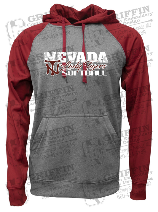 Performance Fleece Raglan Hoodie - Softball - Nevada Tigers 25-M