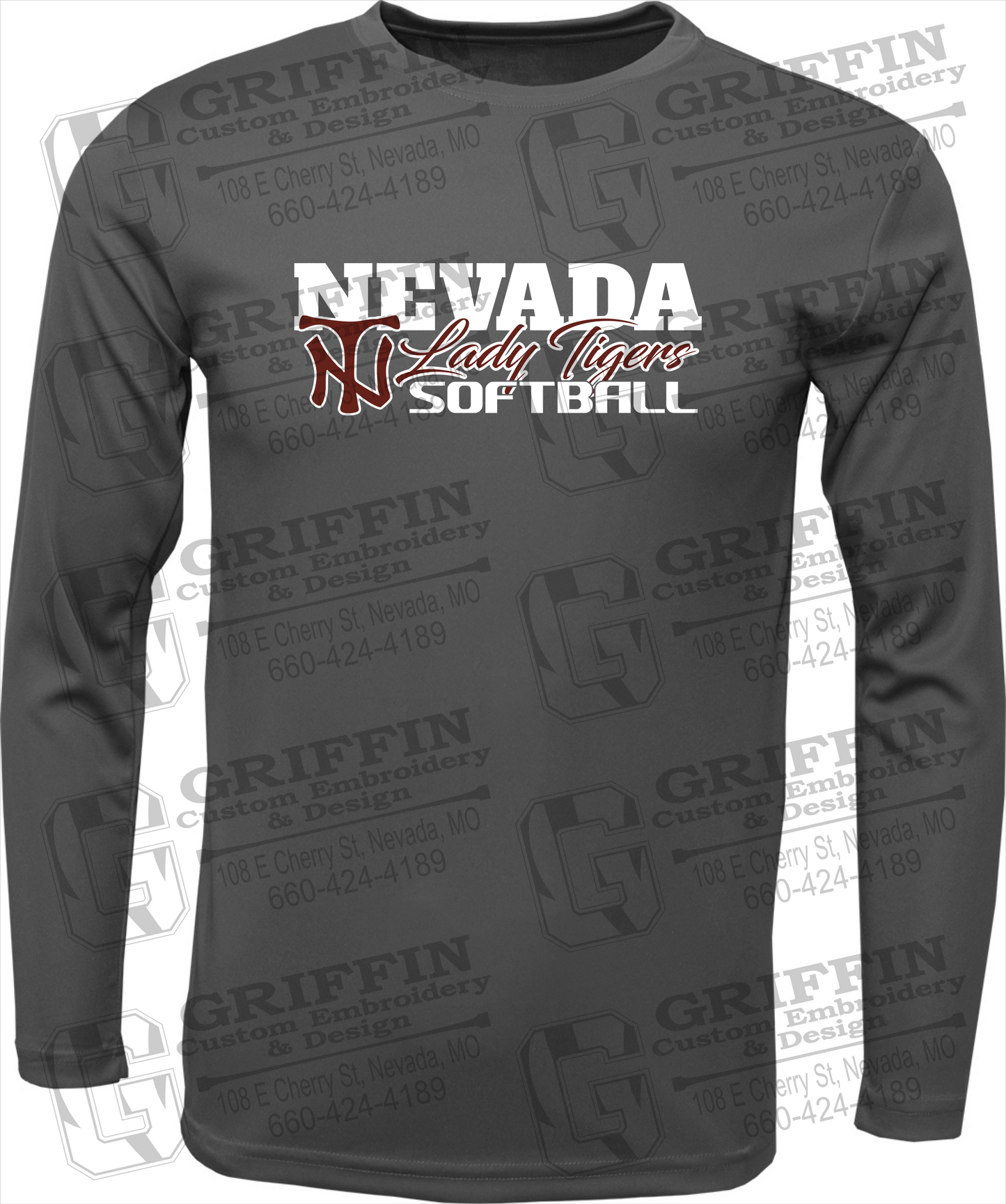 Dry-Fit Long Sleeve T-Shirt - Softball - Nevada Tigers 25-M