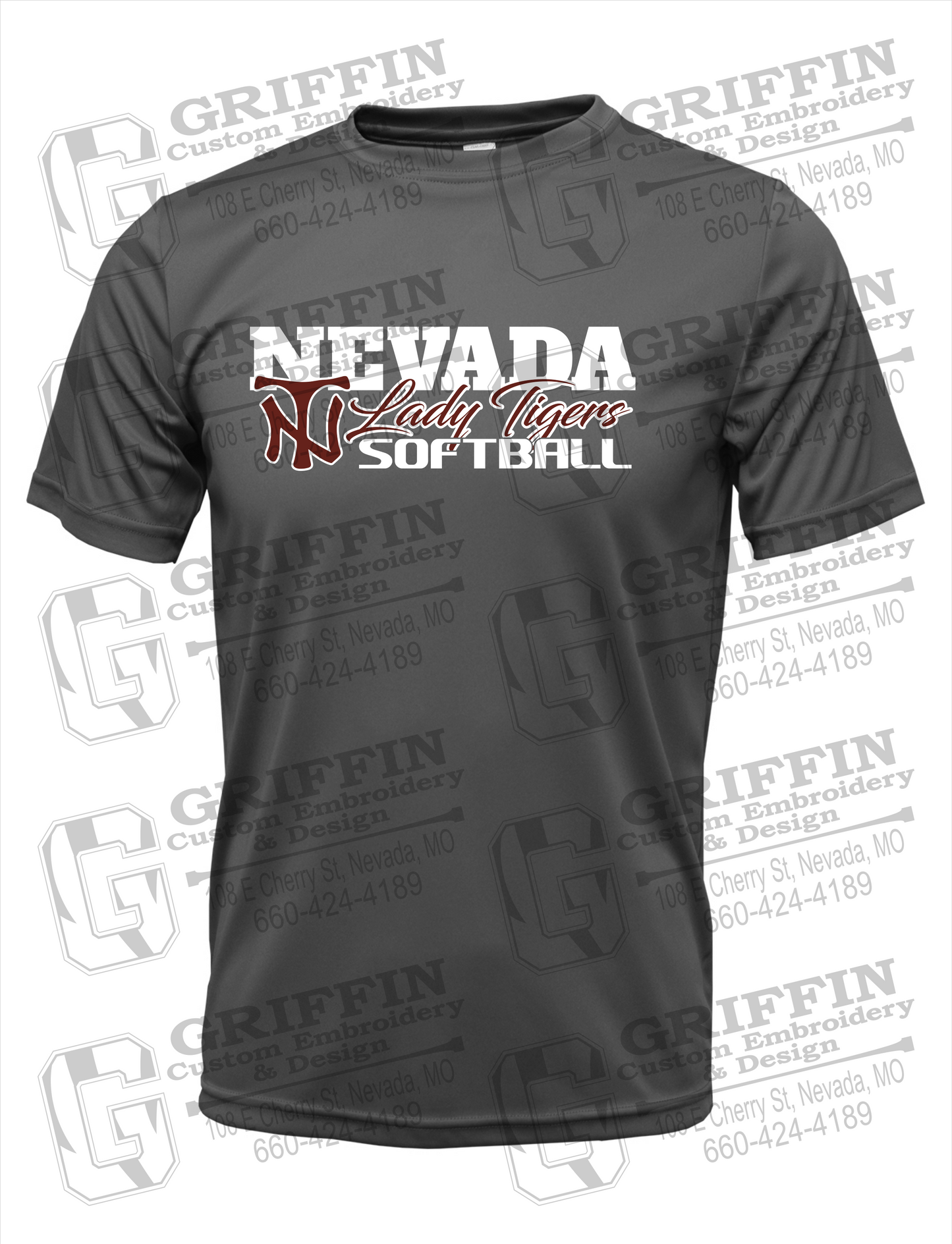 Dry-Fit Short Sleeve T-Shirt - Softball - Nevada Tigers 25-M