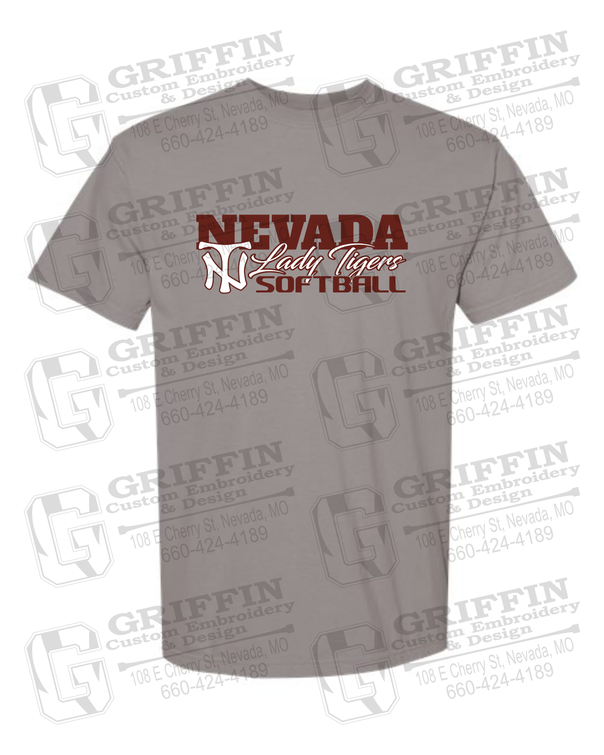 Comfort Colors Short Sleeve T-Shirt - Softball - Nevada Tigers 25-M