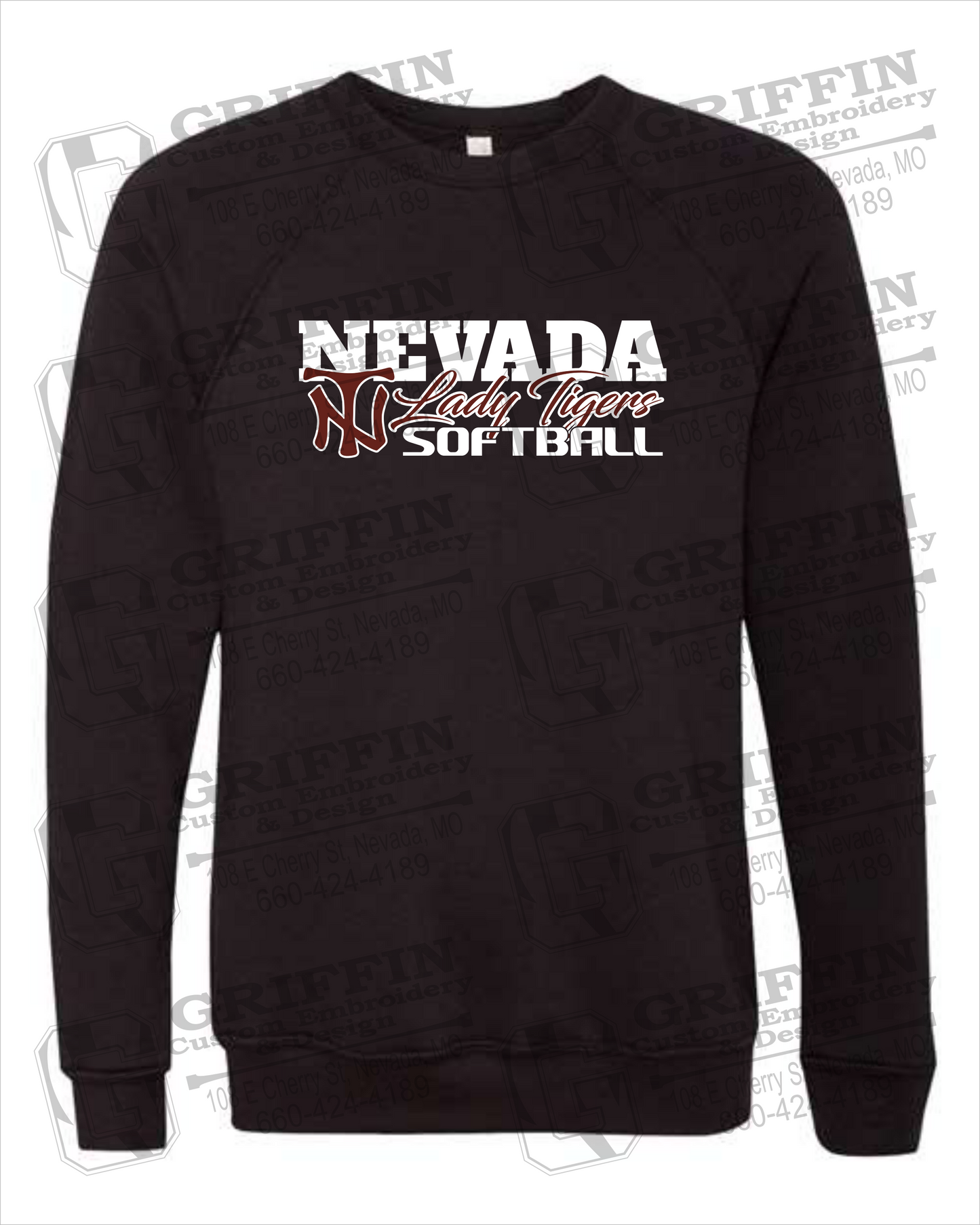 Sponge Fleece Sweatshirt - Softball - Nevada Tigers 25-M