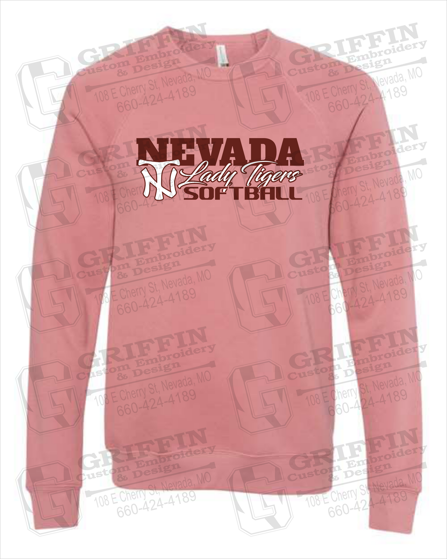 Sponge Fleece Sweatshirt - Softball - Nevada Tigers 25-M