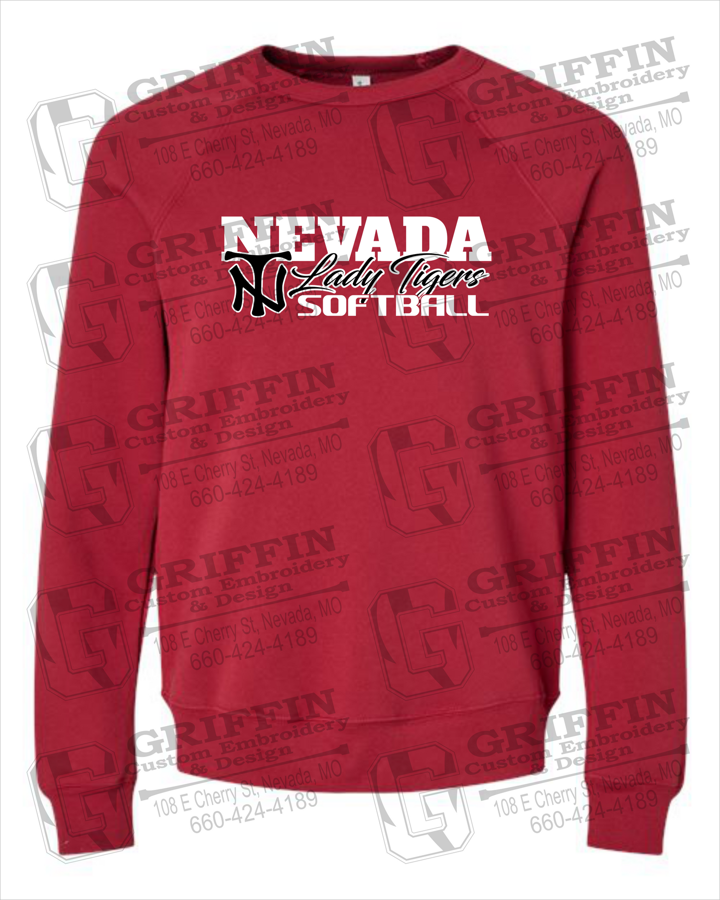 Sponge Fleece Sweatshirt - Softball - Nevada Tigers 25-M