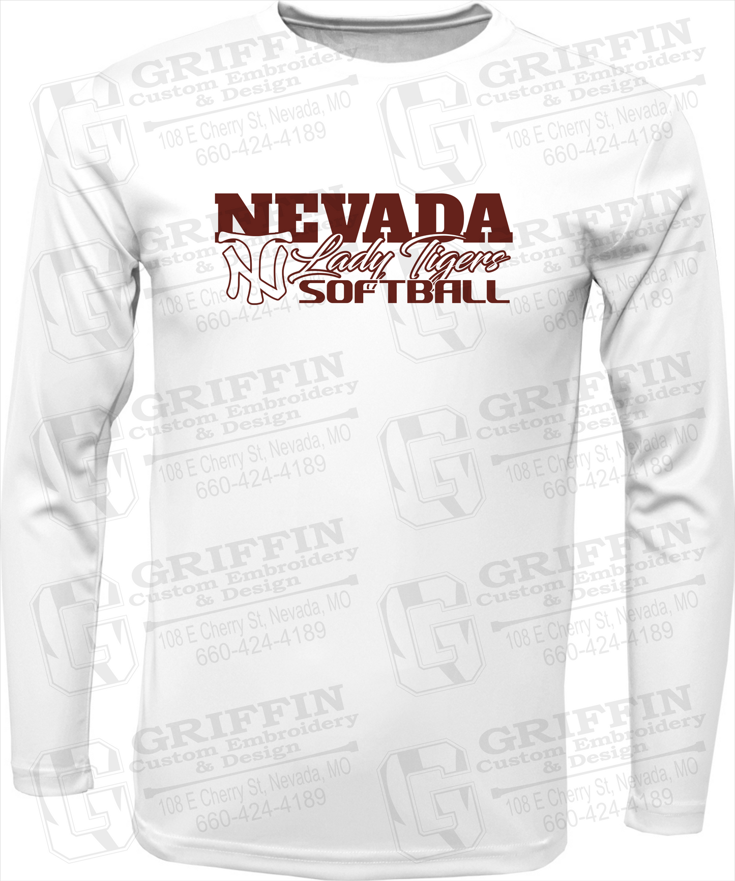 Dry-Fit Long Sleeve T-Shirt - Softball - Nevada Tigers 25-M