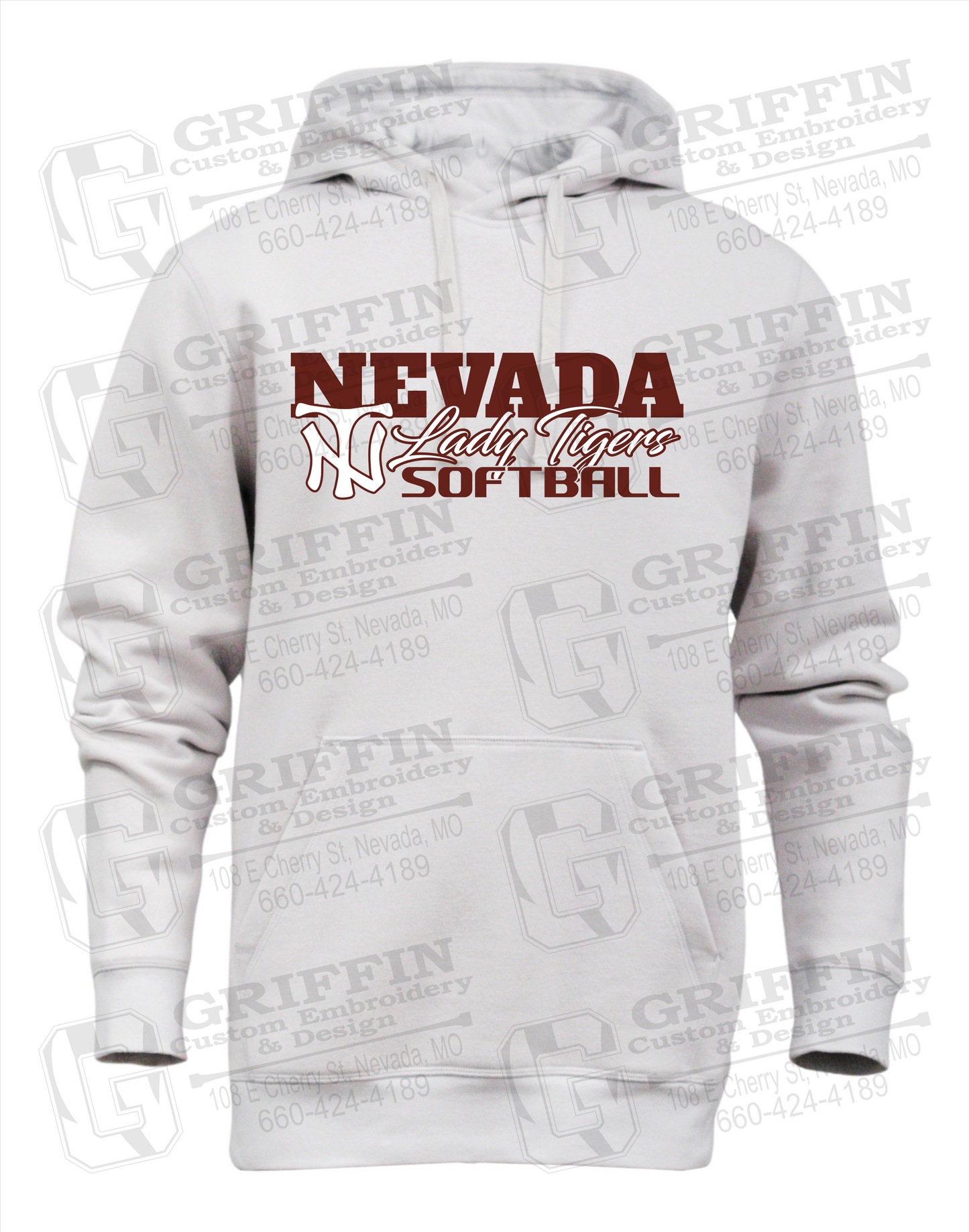 Heavyweight Fleece Hoodie - Softball - Nevada Tigers 25-M