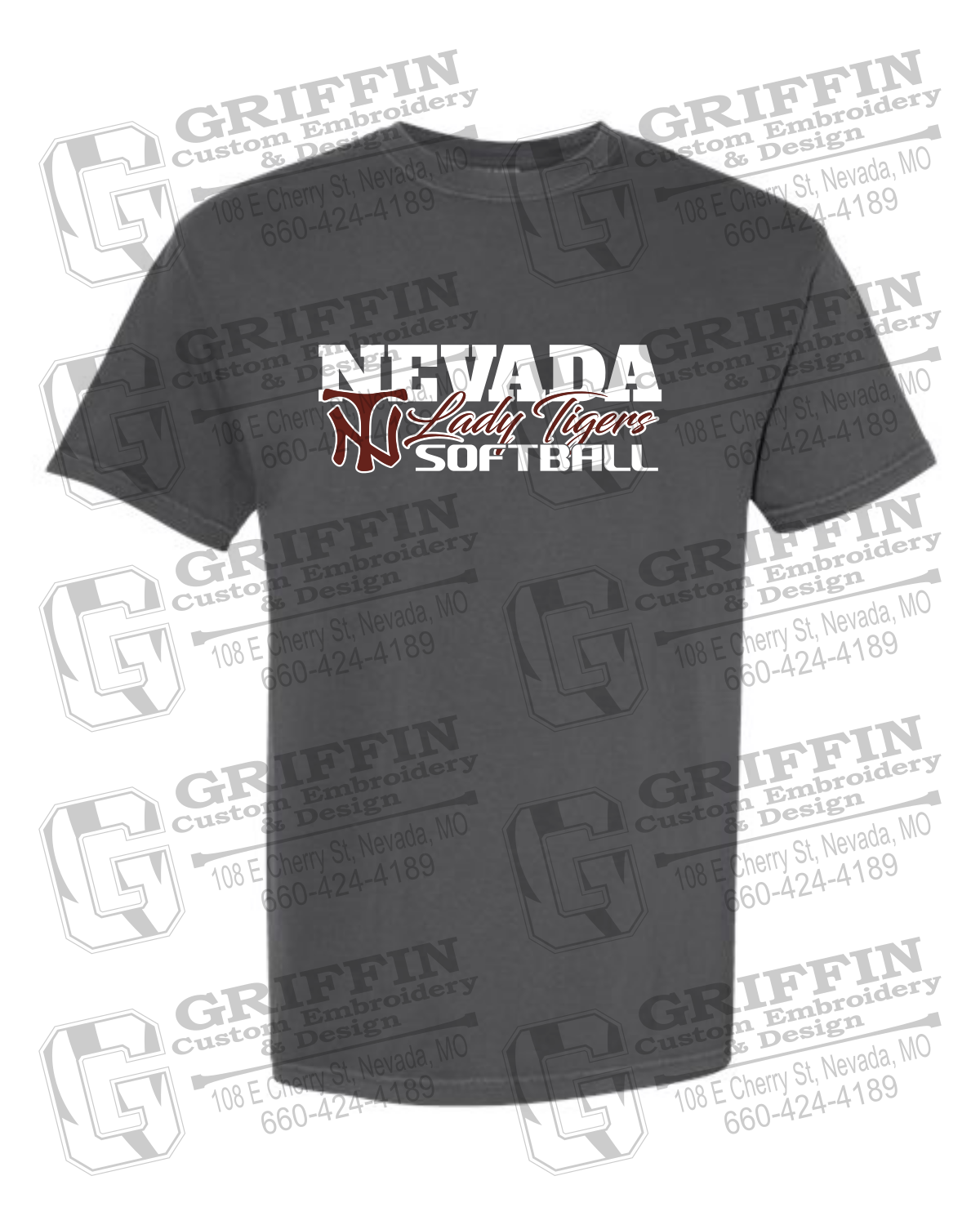 Comfort Colors Short Sleeve T-Shirt - Softball - Nevada Tigers 25-M