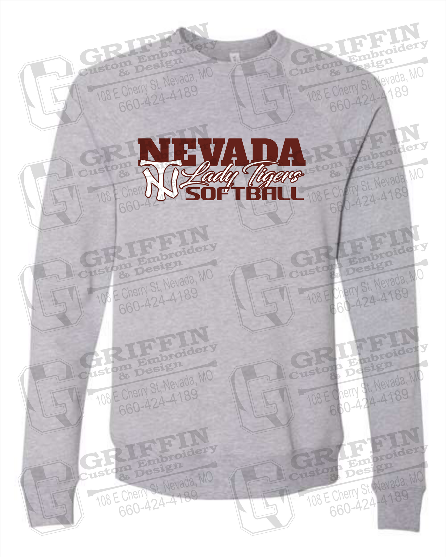 Sponge Fleece Sweatshirt - Softball - Nevada Tigers 25-M