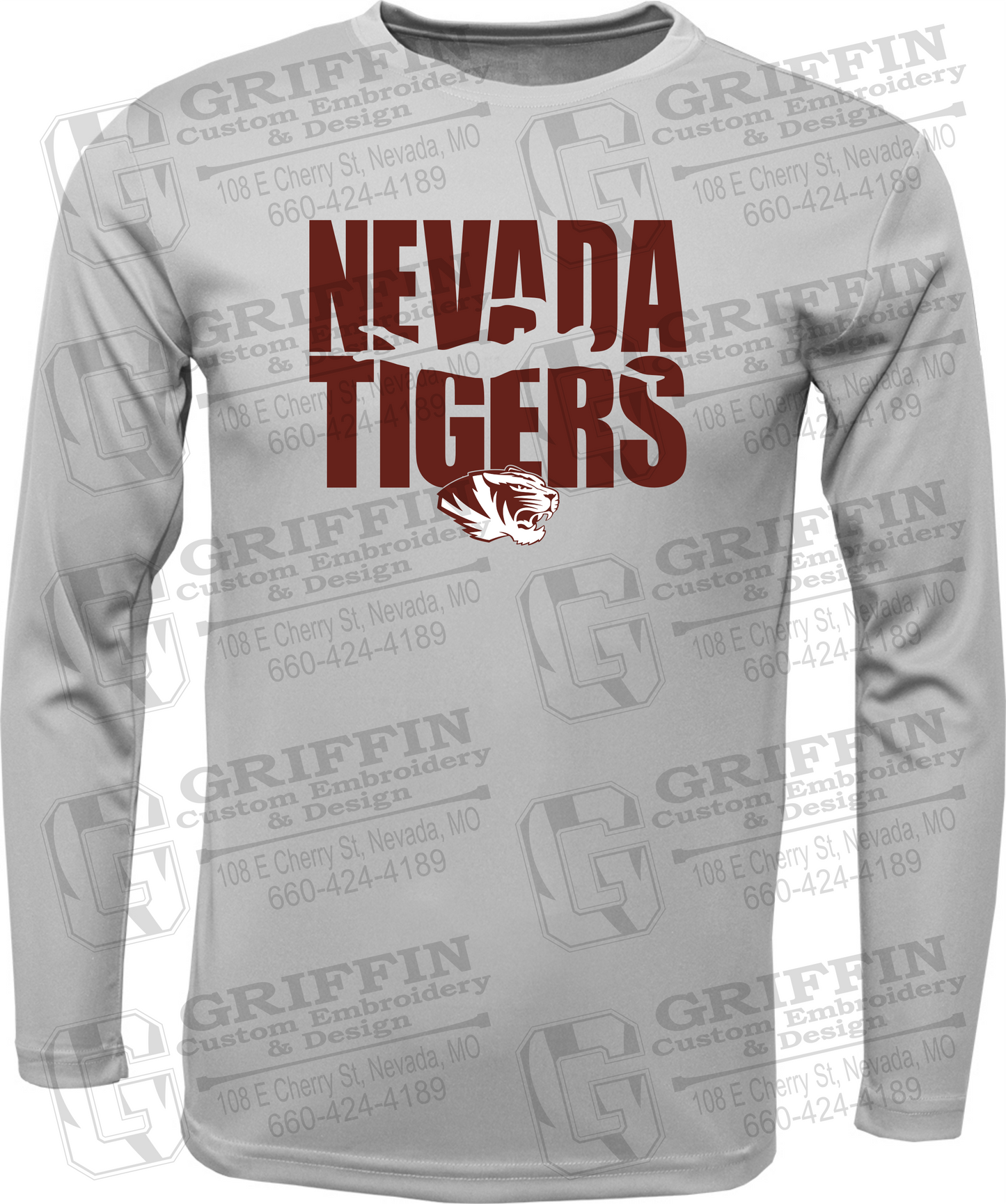 Toddler Dry-Fit Long Sleeve T-Shirt - Swimming - Nevada Tigers 25-N