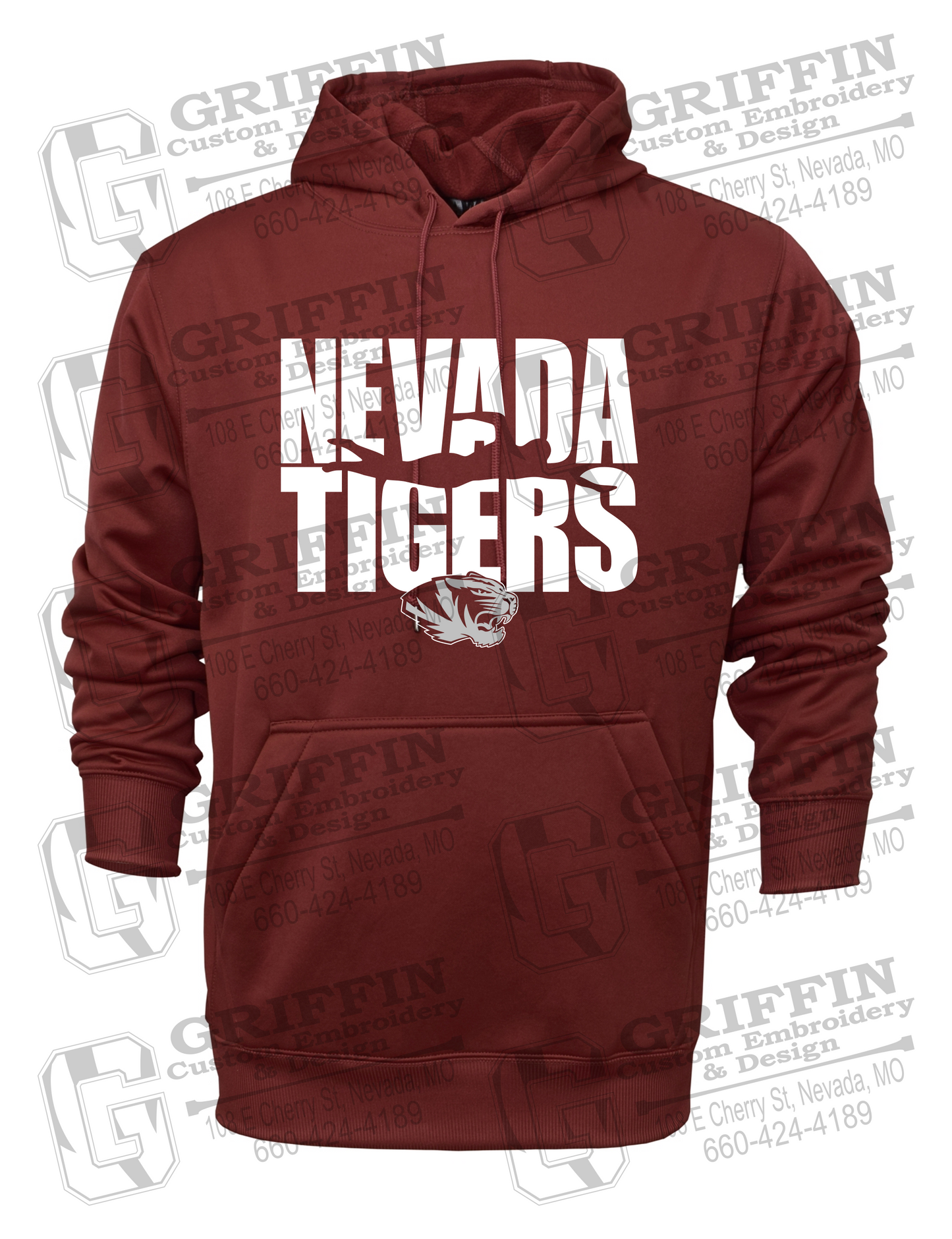 Performance Fleece Hoodie - Swimming - Nevada Tigers 25-N