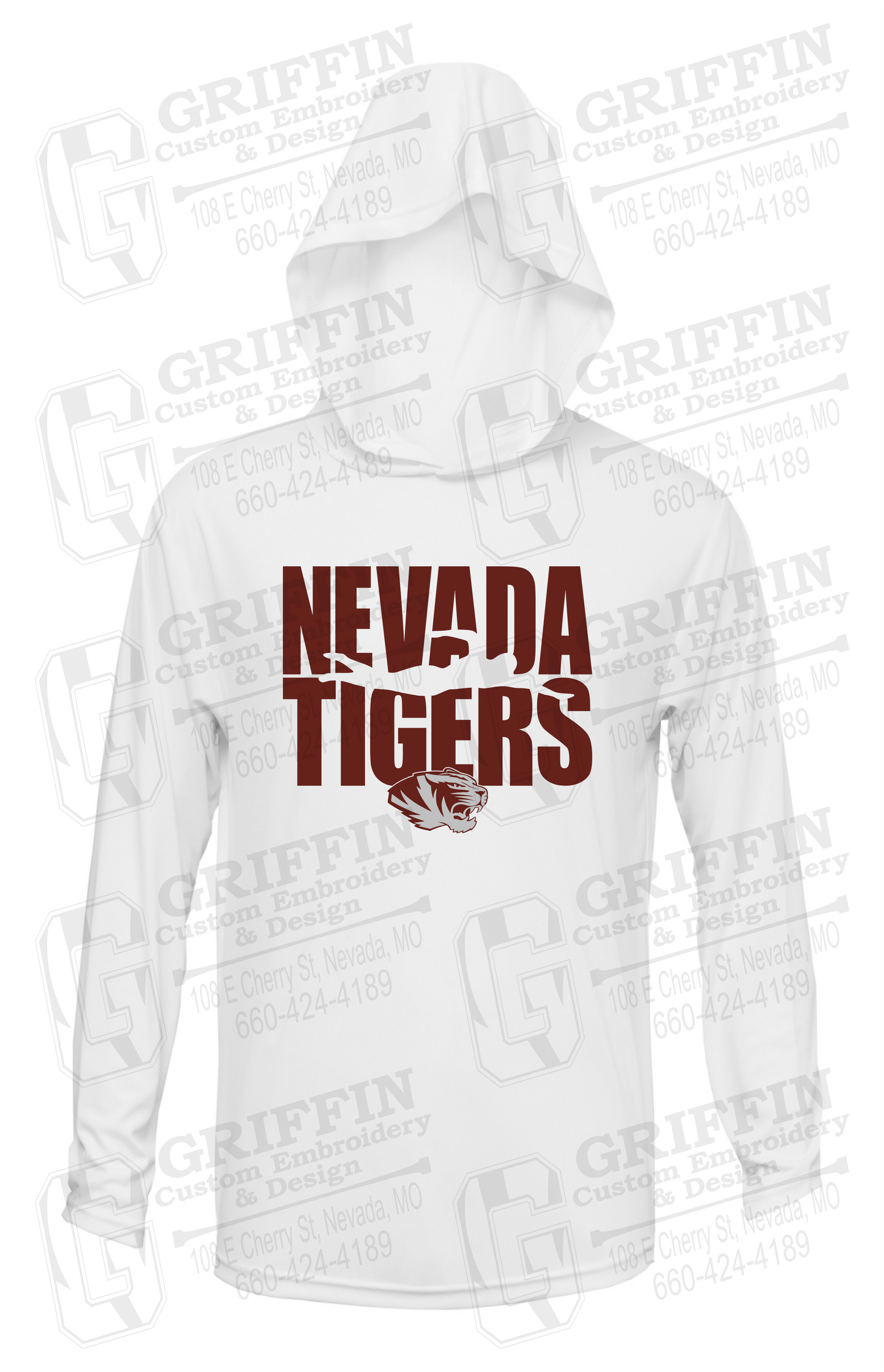 Dry-Fit T-Shirt Hoodie - Swimming - Nevada Tigers 25-N