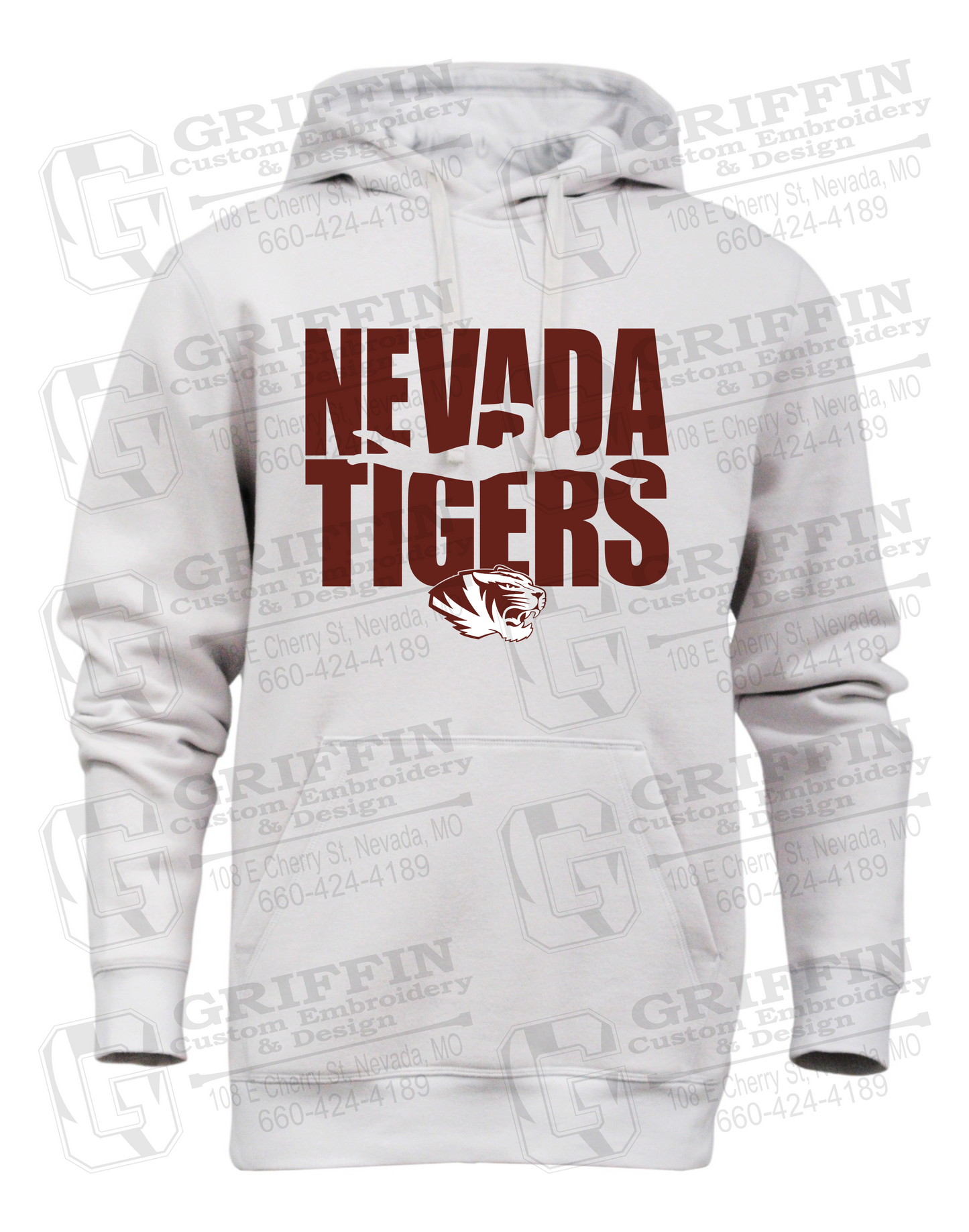 Heavyweight Fleece Hoodie - Swimming - Nevada Tigers 25-N