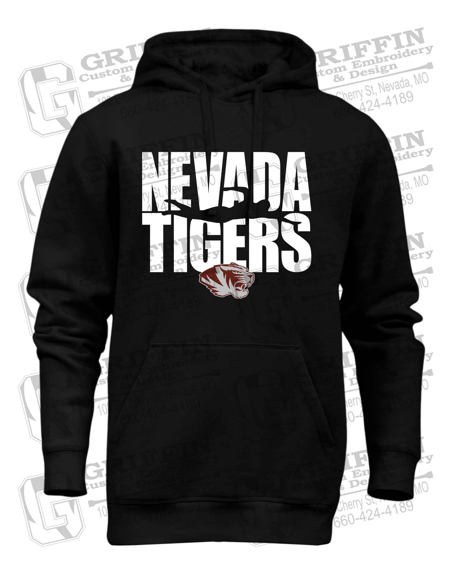 Heavyweight Fleece Hoodie - Swimming - Nevada Tigers 25-N