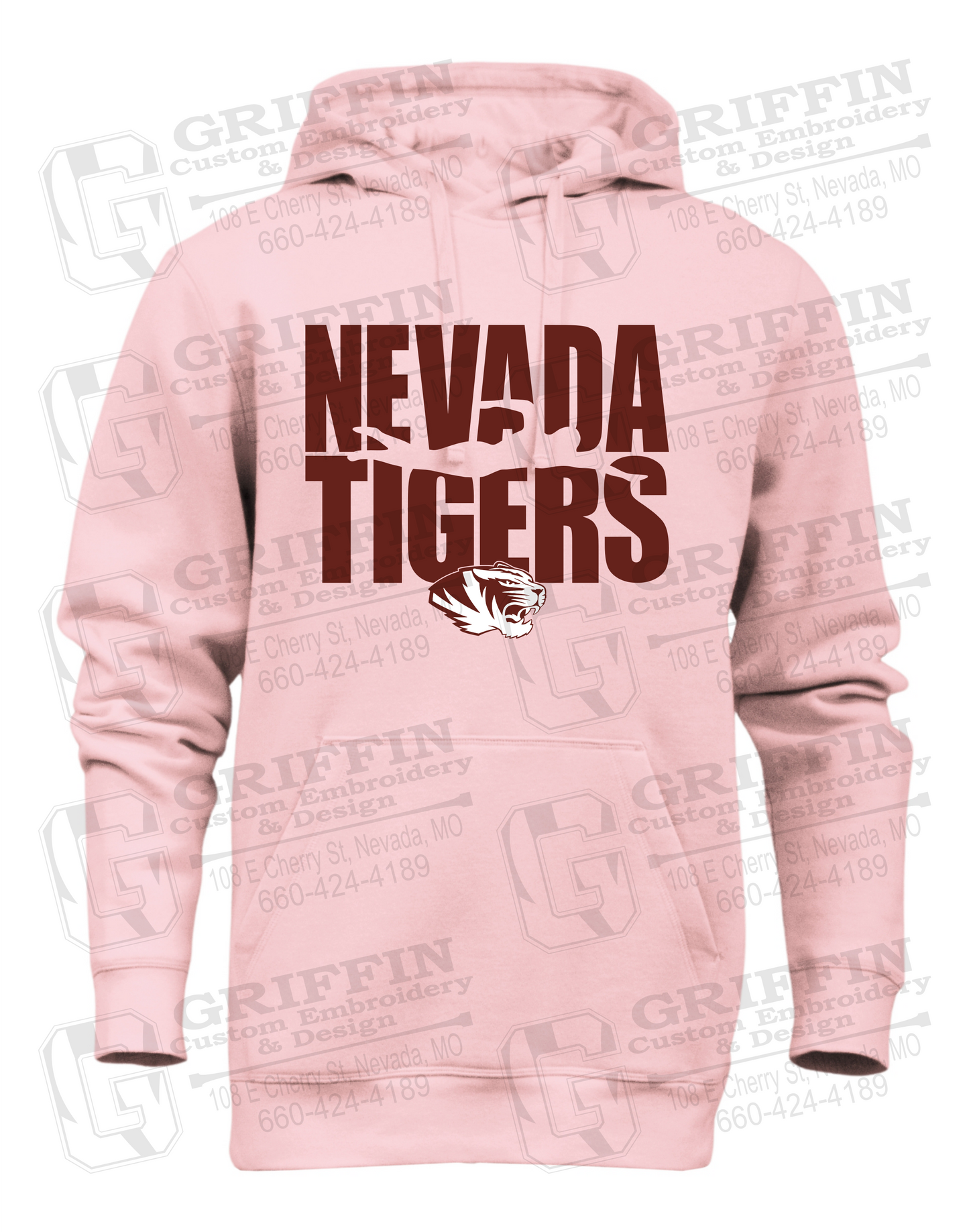 Heavyweight Fleece Hoodie - Swimming - Nevada Tigers 25-N