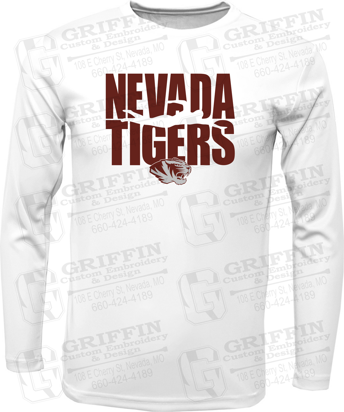 Toddler Dry-Fit Long Sleeve T-Shirt - Swimming - Nevada Tigers 25-N