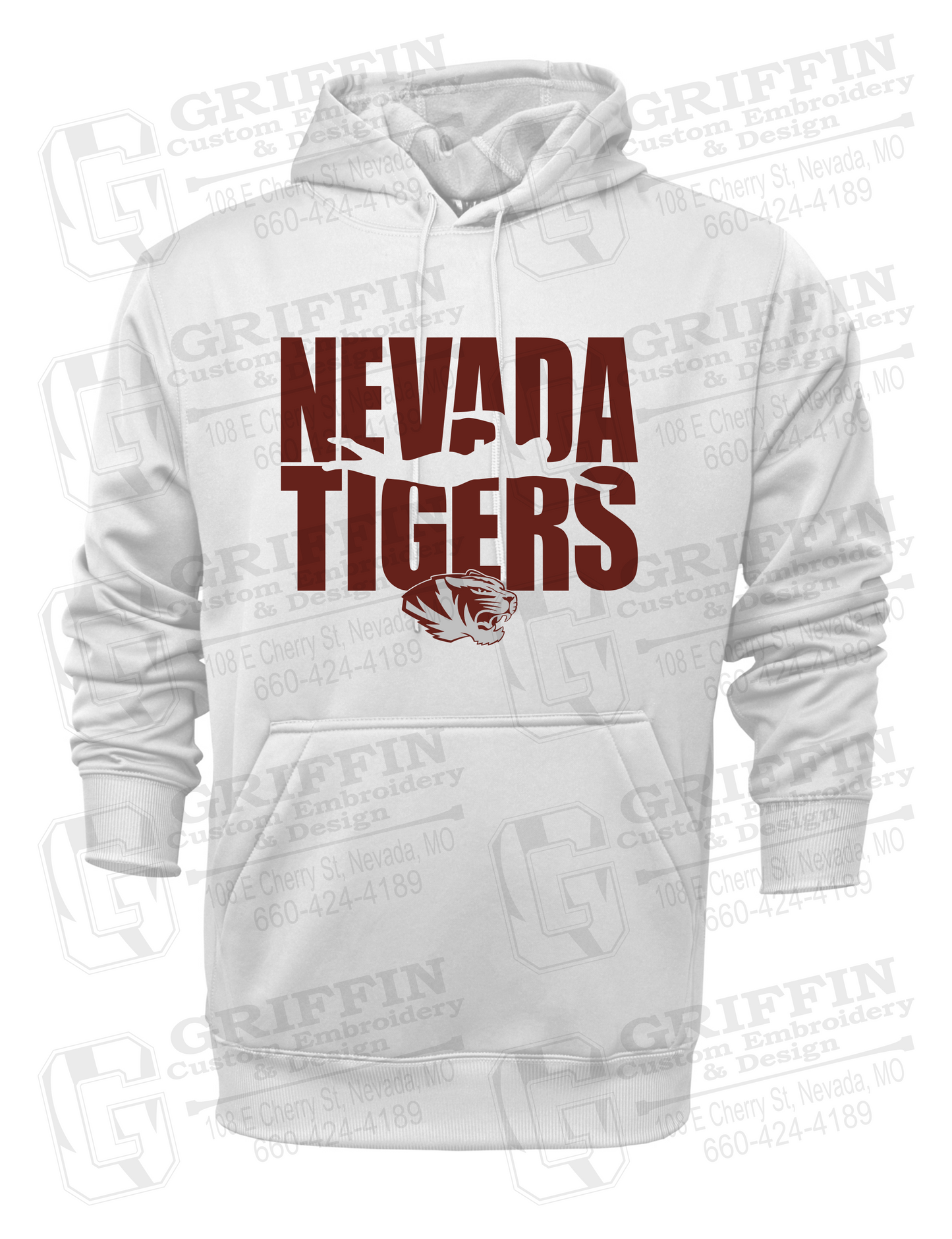 Performance Fleece Hoodie - Swimming - Nevada Tigers 25-N