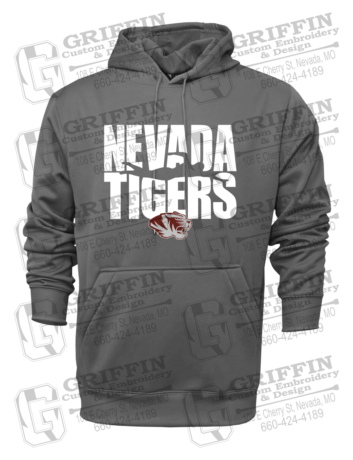 Performance Fleece Hoodie - Swimming - Nevada Tigers 25-N