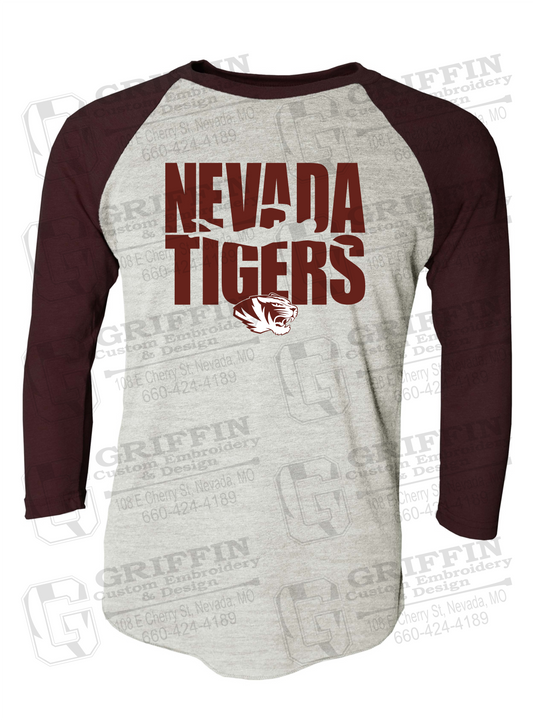 Raglan Sleeve T-Shirt - Swimming - Nevada Tigers 25-N