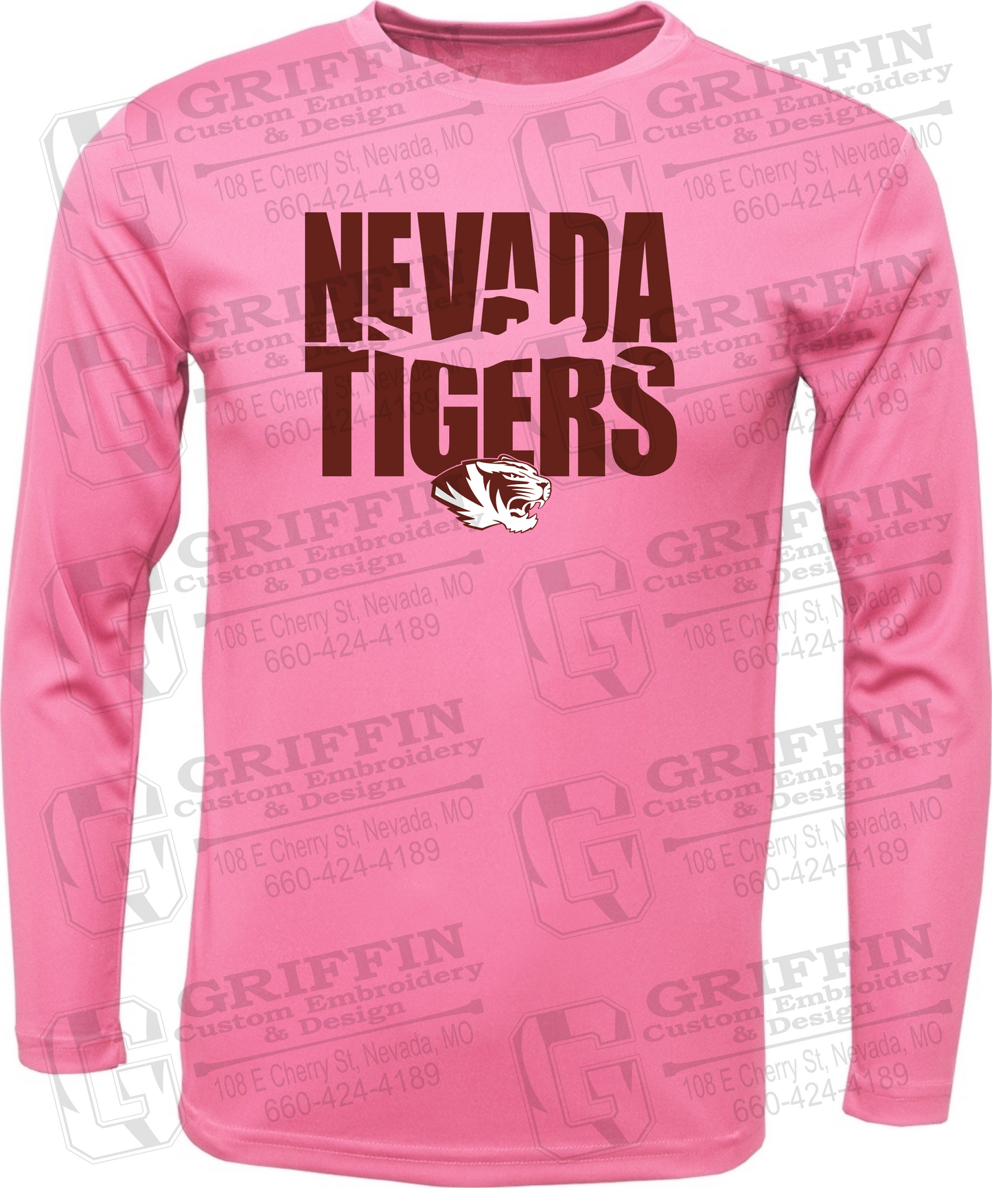 Toddler Dry-Fit Long Sleeve T-Shirt - Swimming - Nevada Tigers 25-N