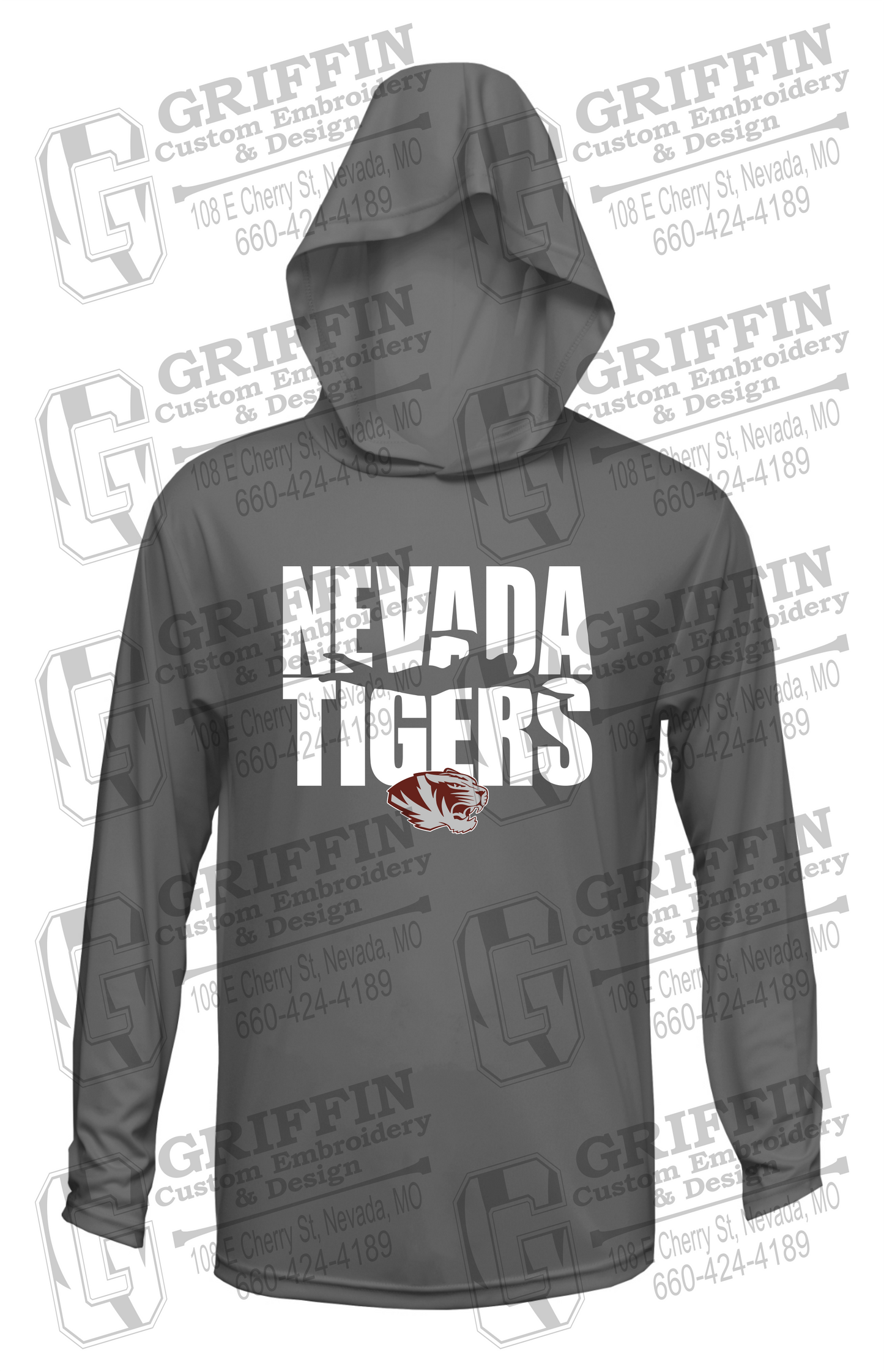 Dry-Fit T-Shirt Hoodie - Swimming - Nevada Tigers 25-N