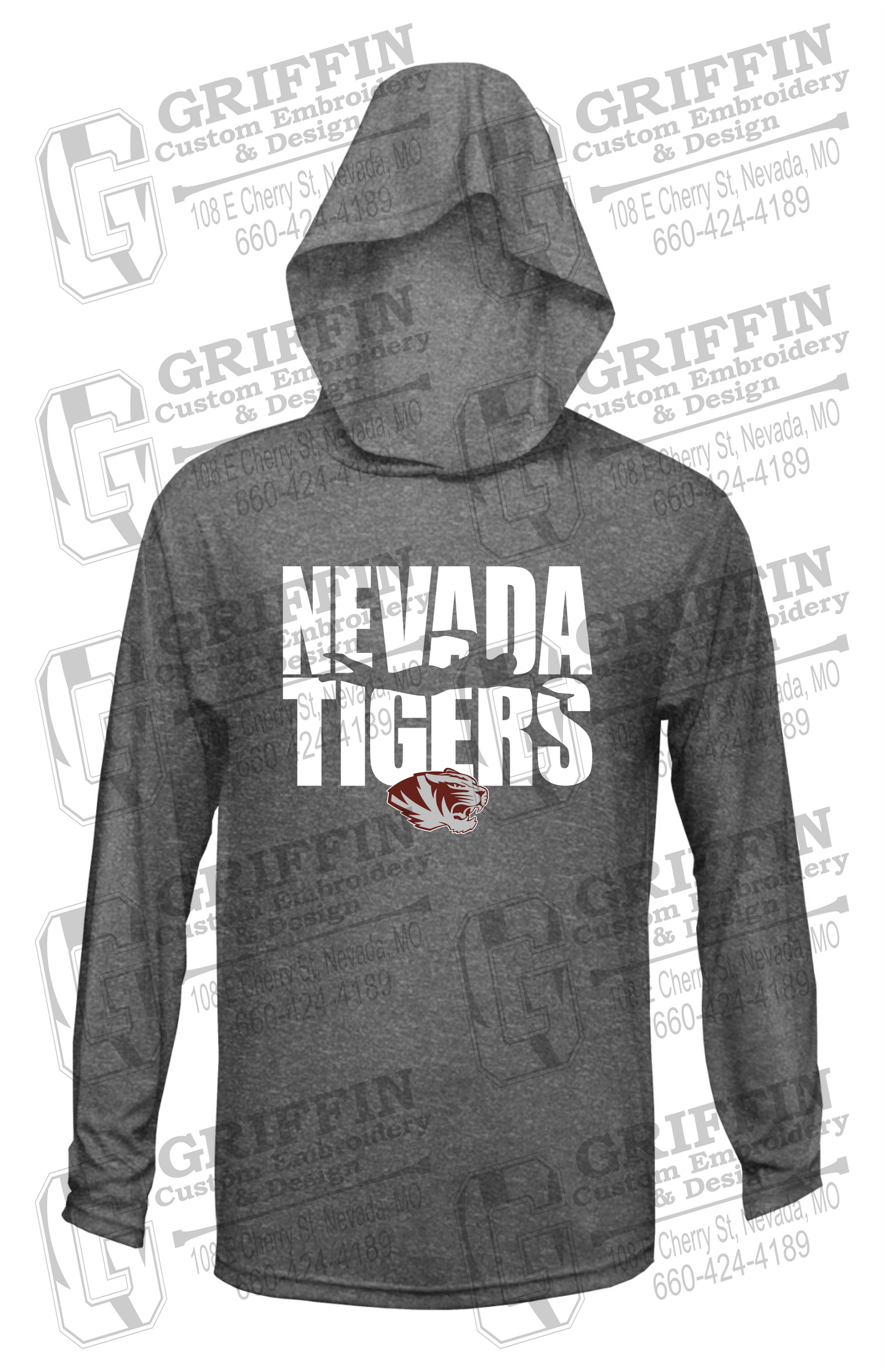 Dry-Fit T-Shirt Hoodie - Swimming - Nevada Tigers 25-N