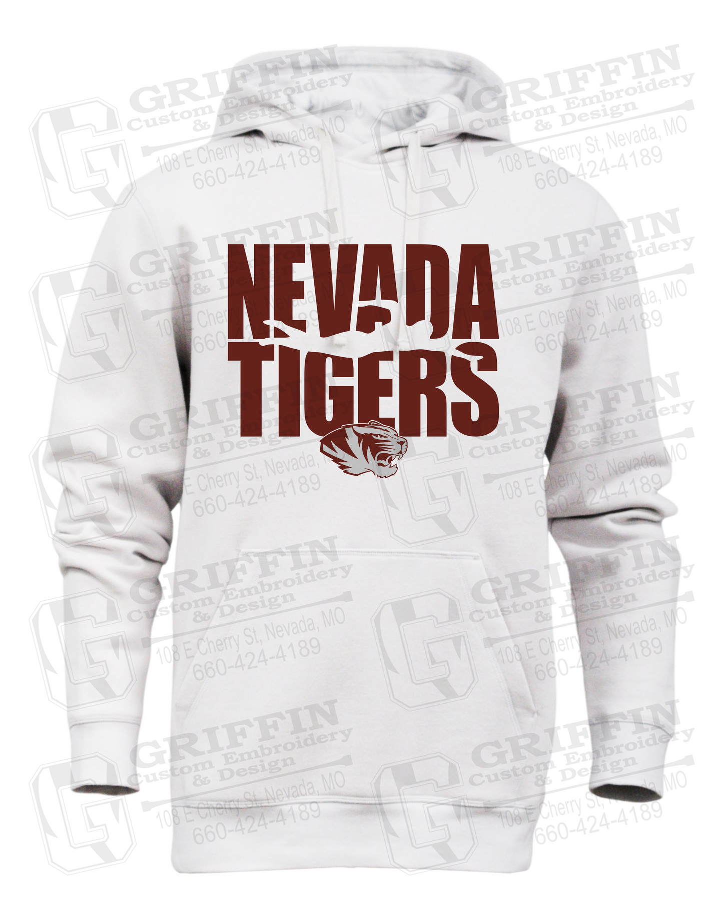 Heavyweight Fleece Hoodie - Swimming - Nevada Tigers 25-N