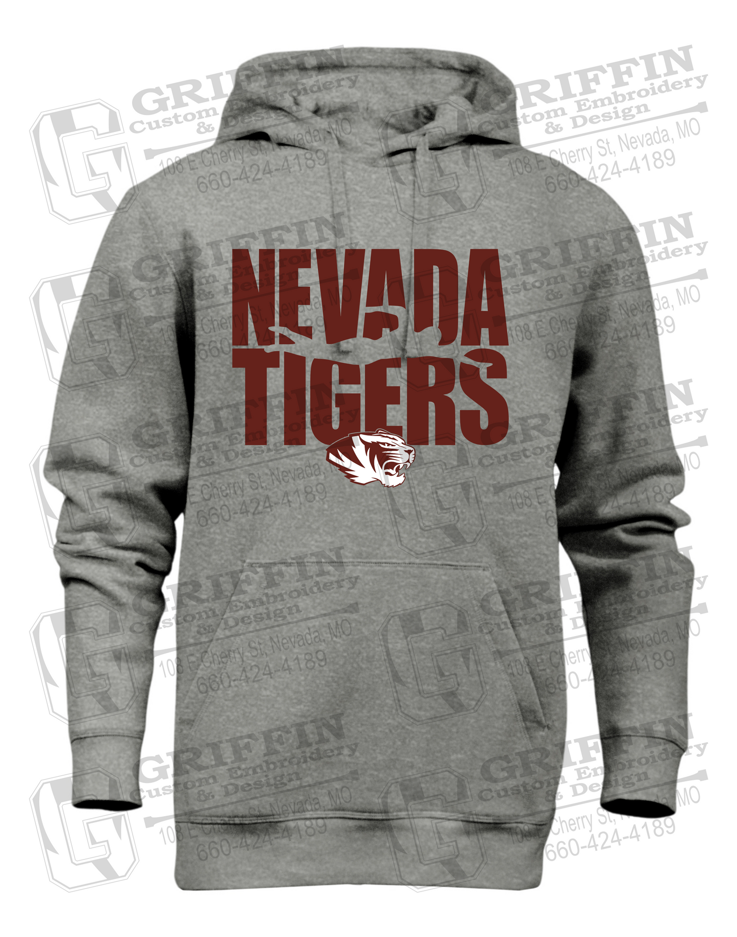 Heavyweight Fleece Hoodie - Swimming - Nevada Tigers 25-N