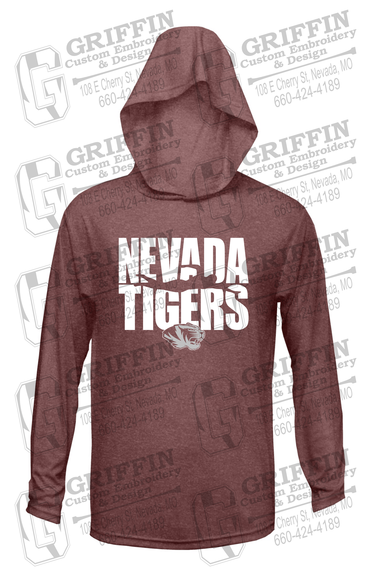 Dry-Fit T-Shirt Hoodie - Swimming - Nevada Tigers 25-N