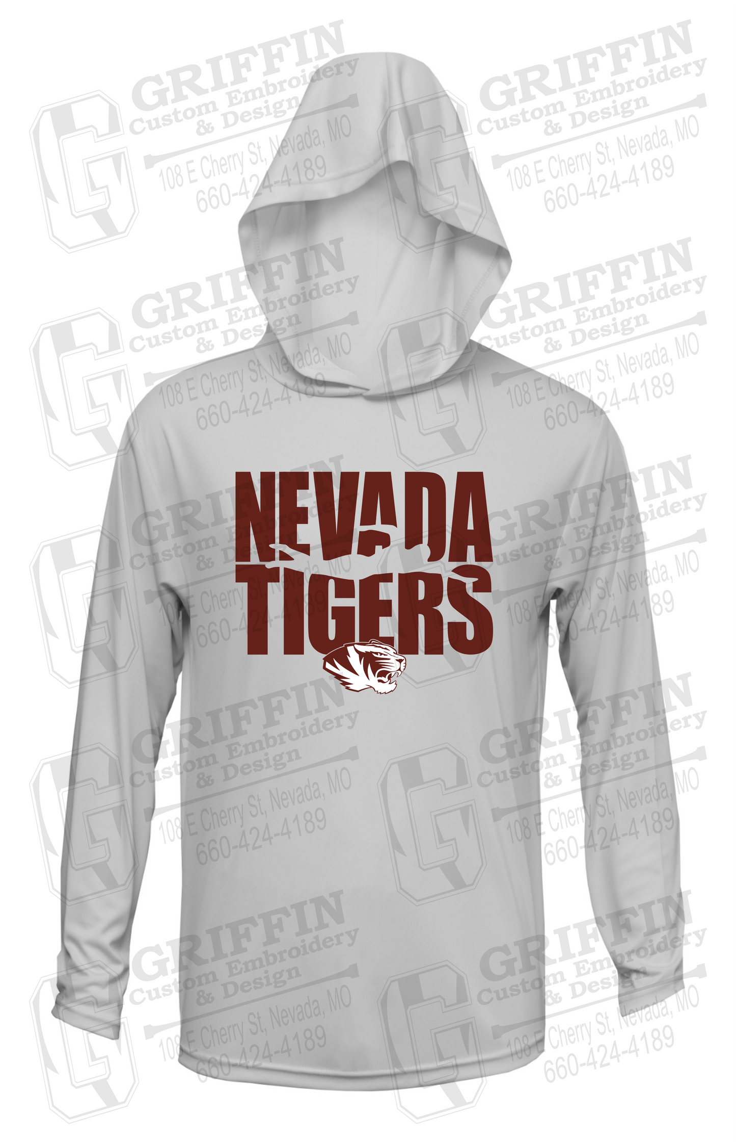 Dry-Fit T-Shirt Hoodie - Swimming - Nevada Tigers 25-N